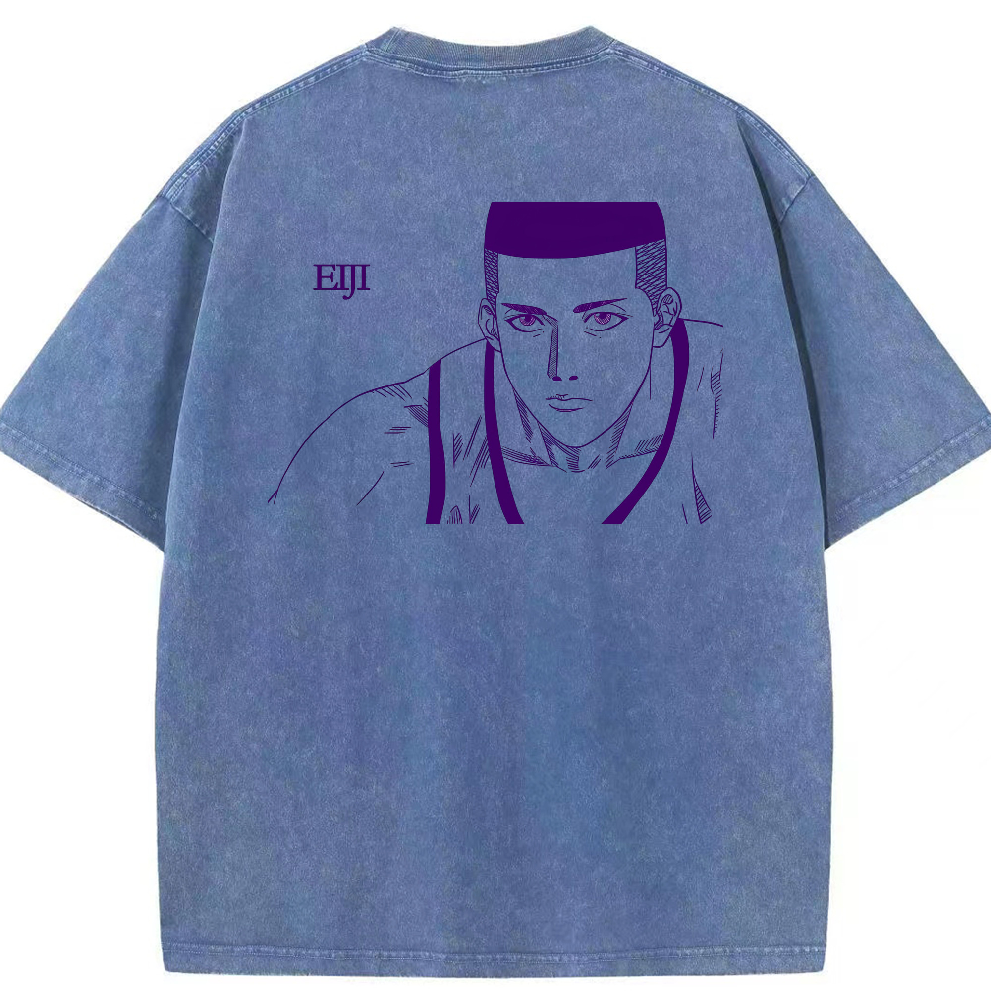 SLAM DUNK／スラムダンク 綿100% ヴィンテージ風 半袖Tシャツ（背面プリント）