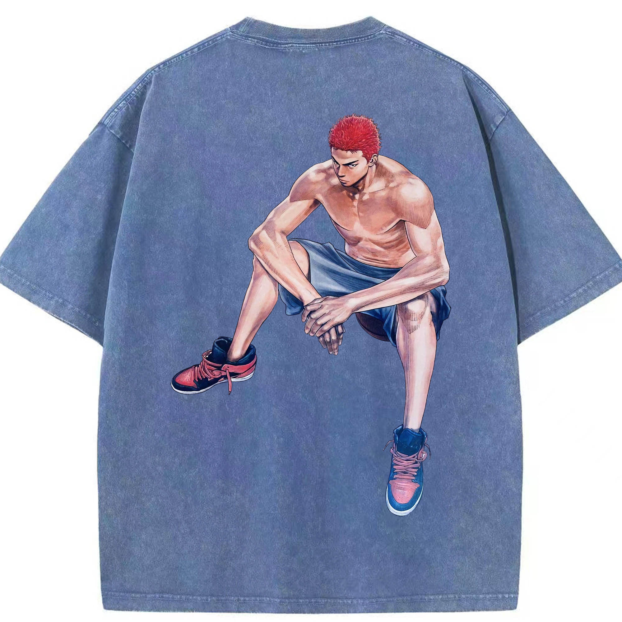 （画像用） SLAM DUNK／スラムダンク 綿100% ヴィンテージ風 半袖Tシャツ（背面プリント）