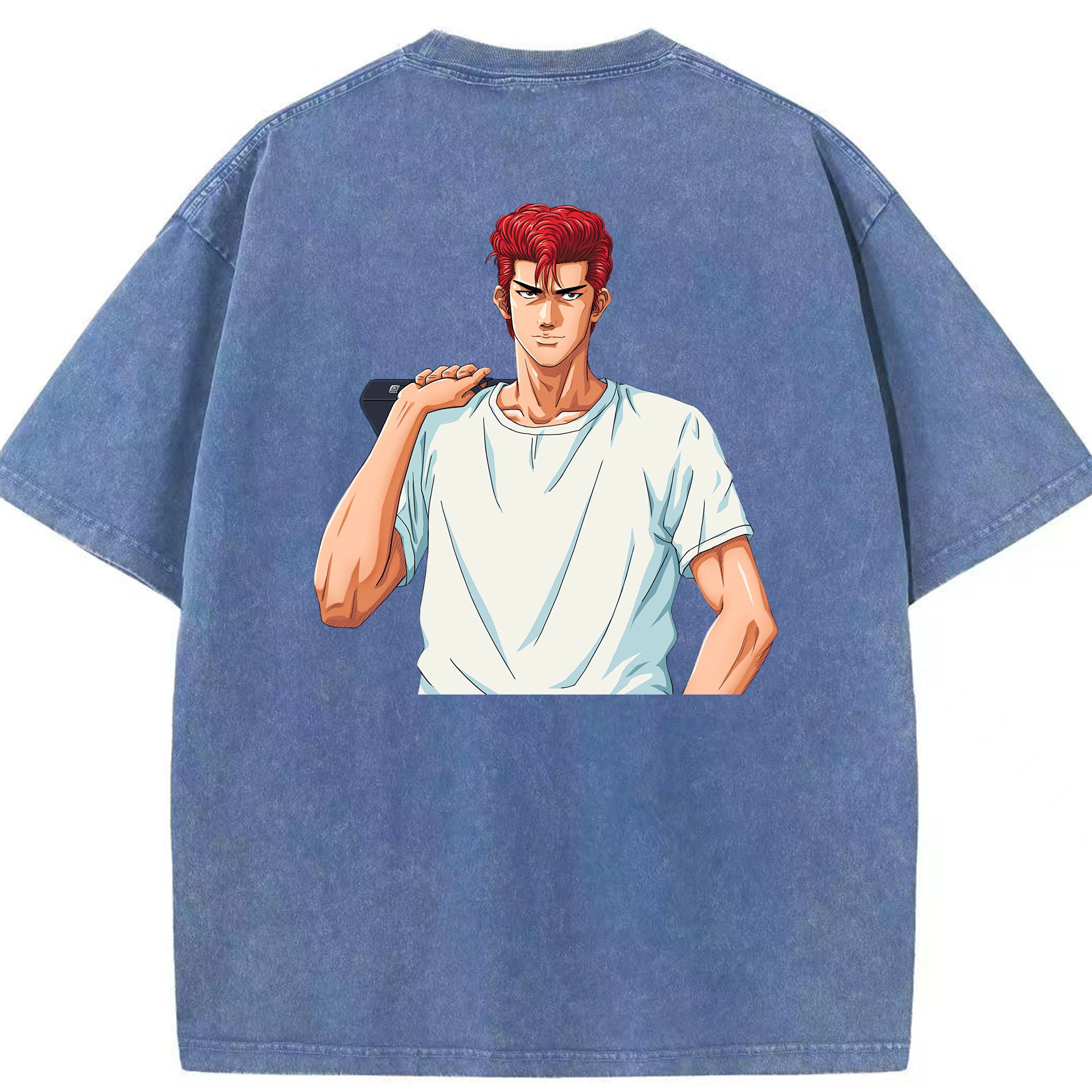 （画像用） SLAM DUNK／スラムダンク 綿100% ヴィンテージ風 半袖Tシャツ（背面プリント）