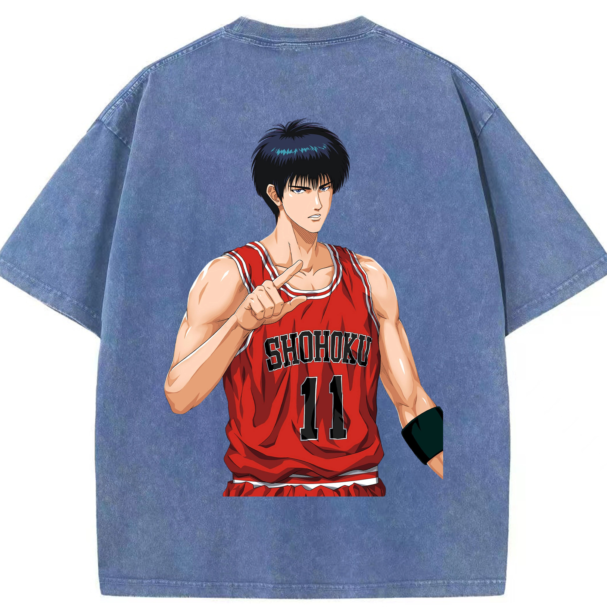 （画像用） SLAM DUNK／スラムダンク 綿100% ヴィンテージ風 半袖Tシャツ（背面プリント）