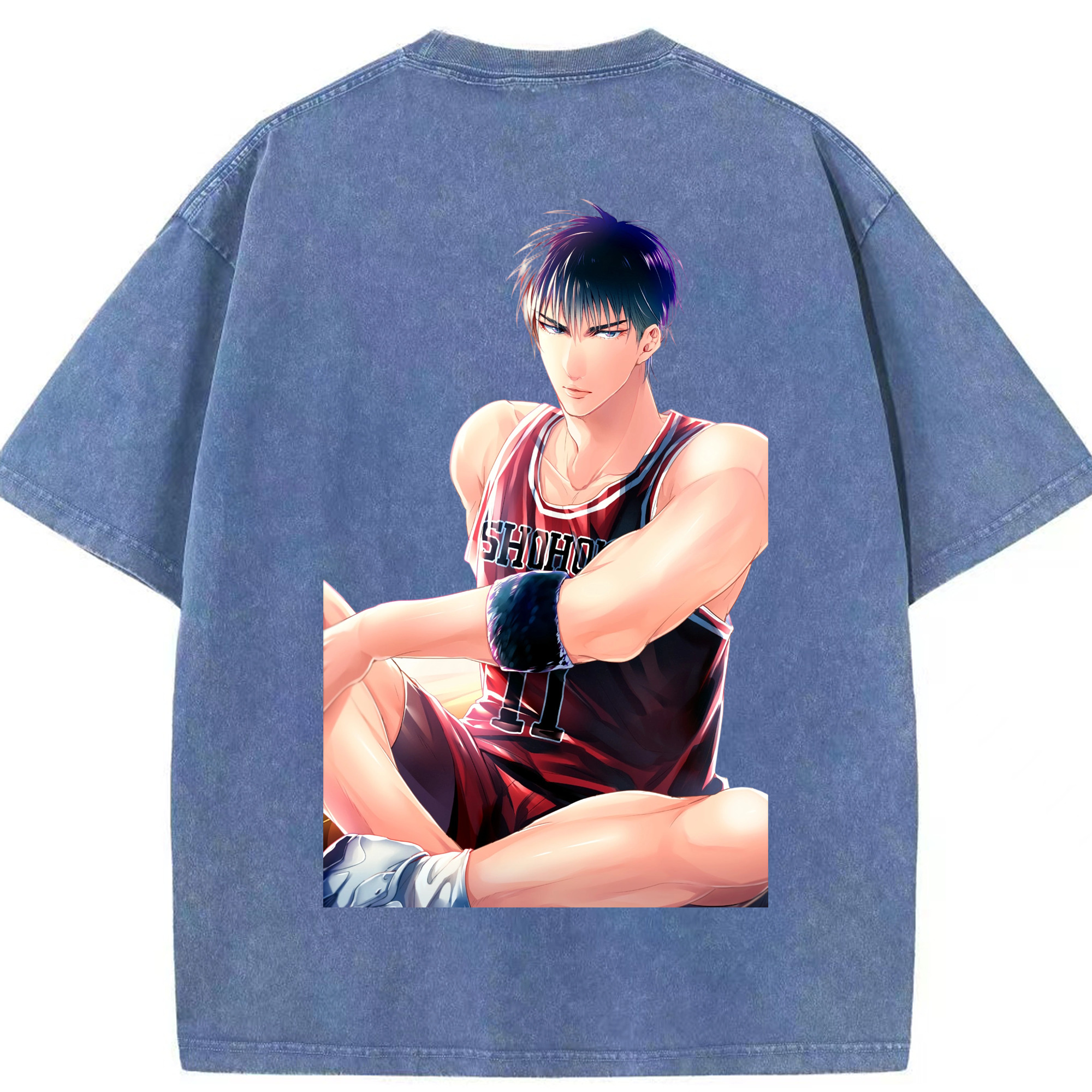 （画像用） SLAM DUNK／スラムダンク 綿100% ヴィンテージ風 半袖Tシャツ（背面プリント）