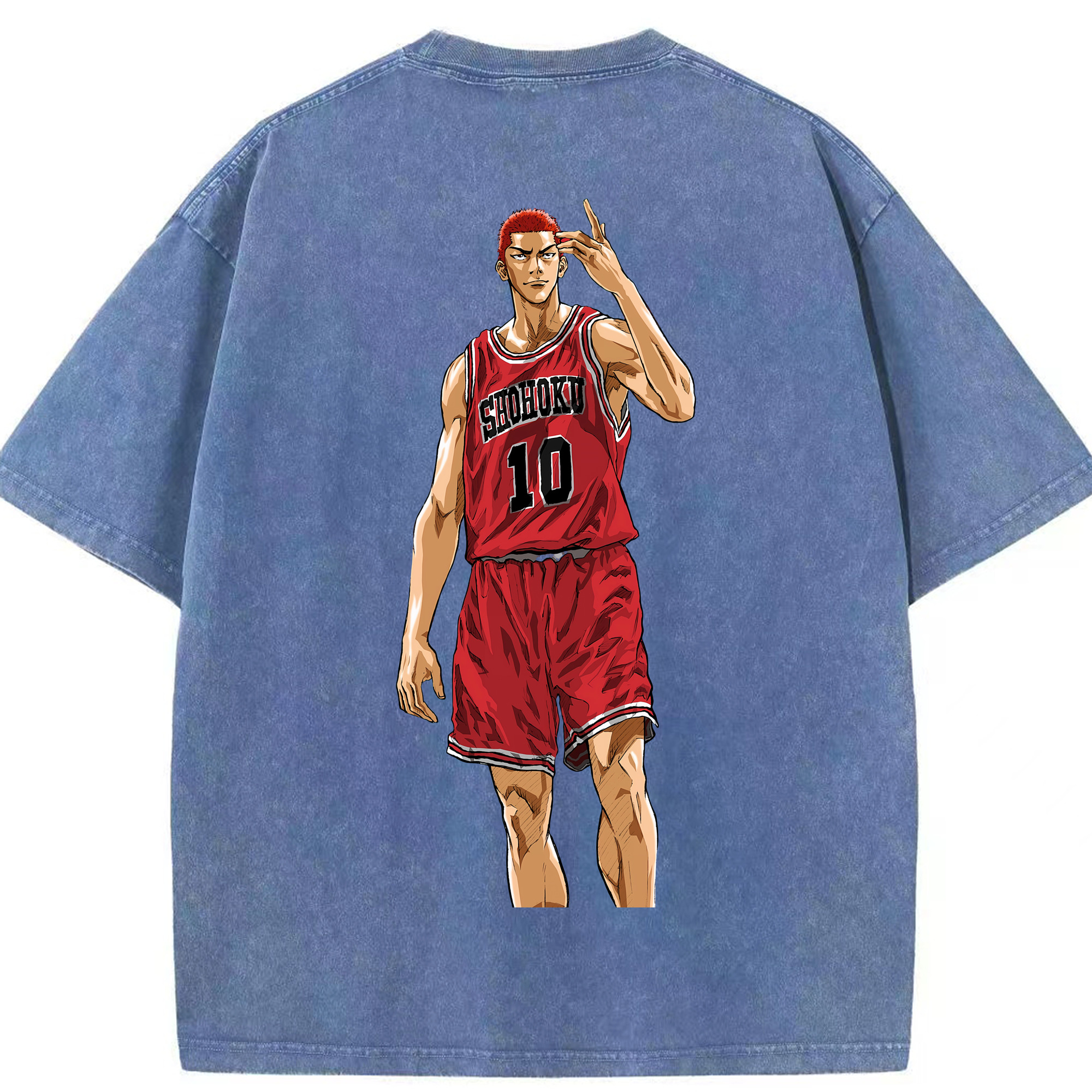 （画像用） SLAM DUNK／スラムダンク 綿100% ヴィンテージ風 半袖Tシャツ（背面プリント）
