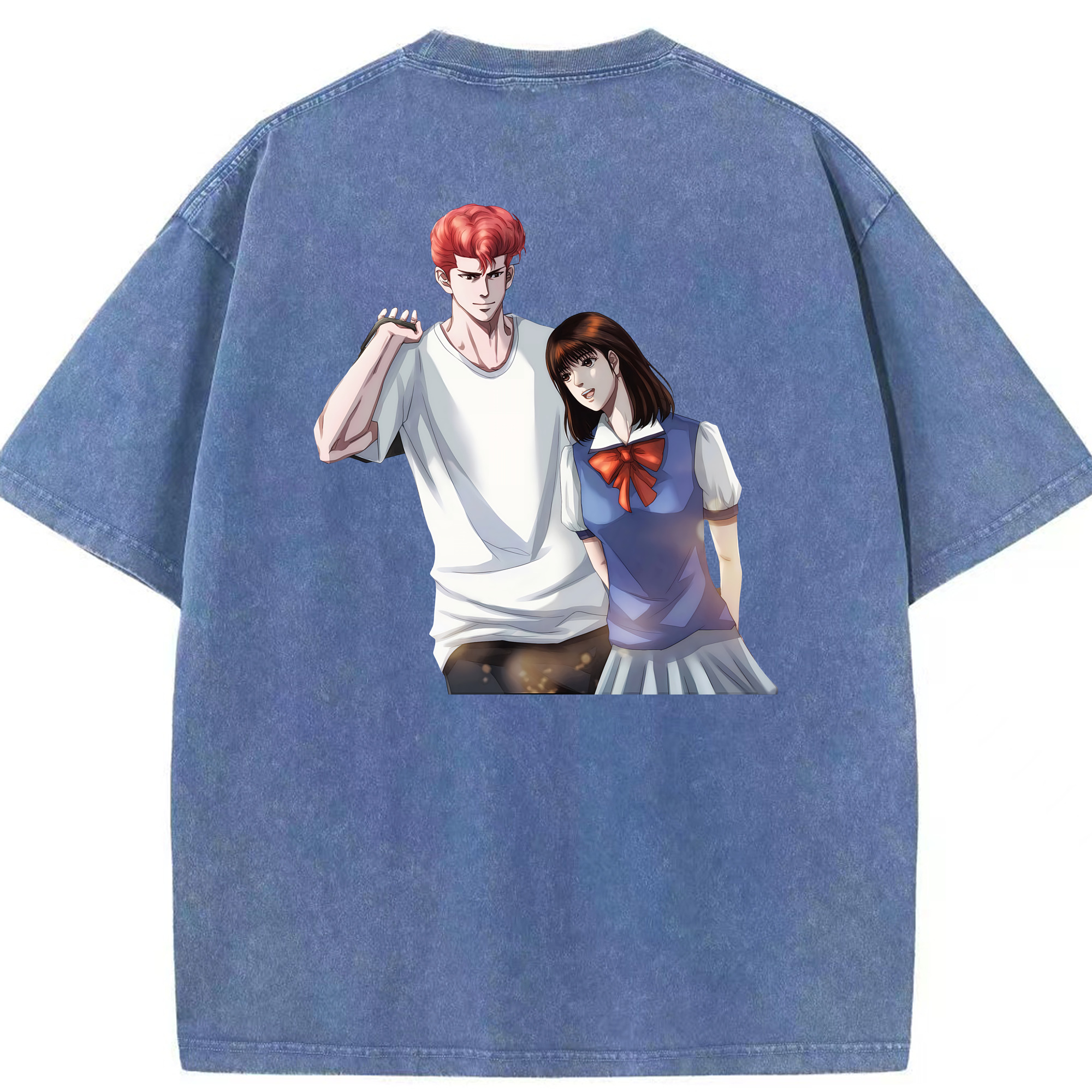（画像用） SLAM DUNK／スラムダンク 綿100% ヴィンテージ風 半袖Tシャツ（背面プリント）
