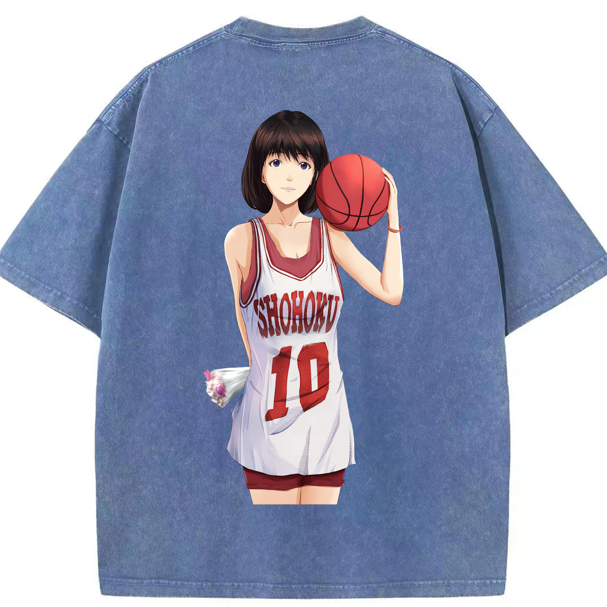 （画像用） SLAM DUNK／スラムダンク 綿100% ヴィンテージ風 半袖Tシャツ（背面プリント）