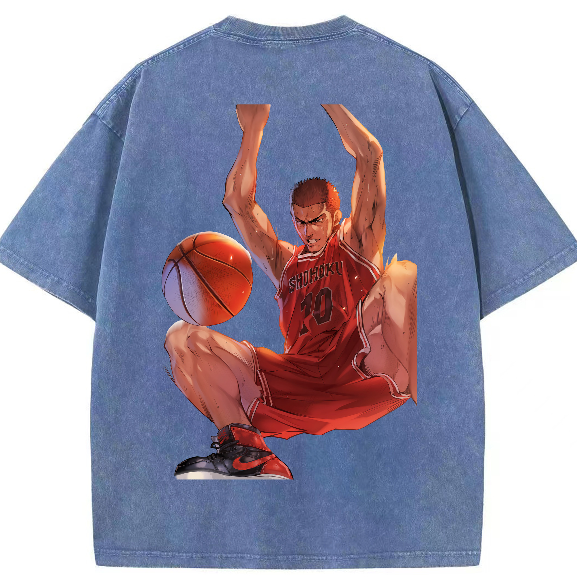 （画像用） SLAM DUNK／スラムダンク 綿100% ヴィンテージ風 半袖Tシャツ（背面プリント）