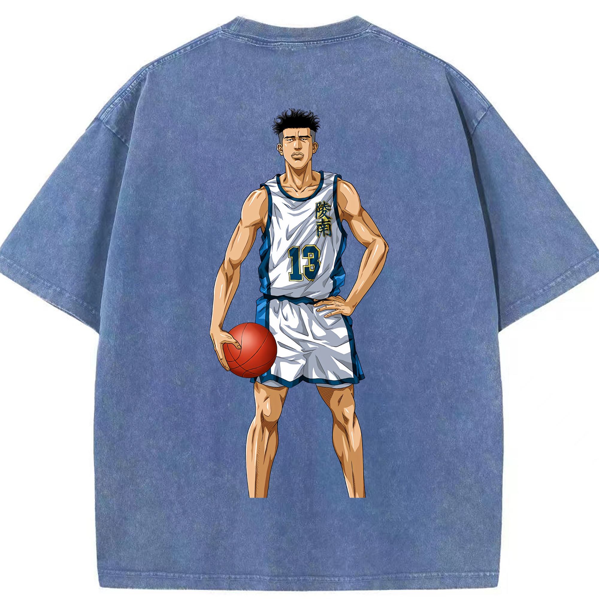 （画像用） SLAM DUNK／スラムダンク 綿100% ヴィンテージ風 半袖Tシャツ（背面プリント）