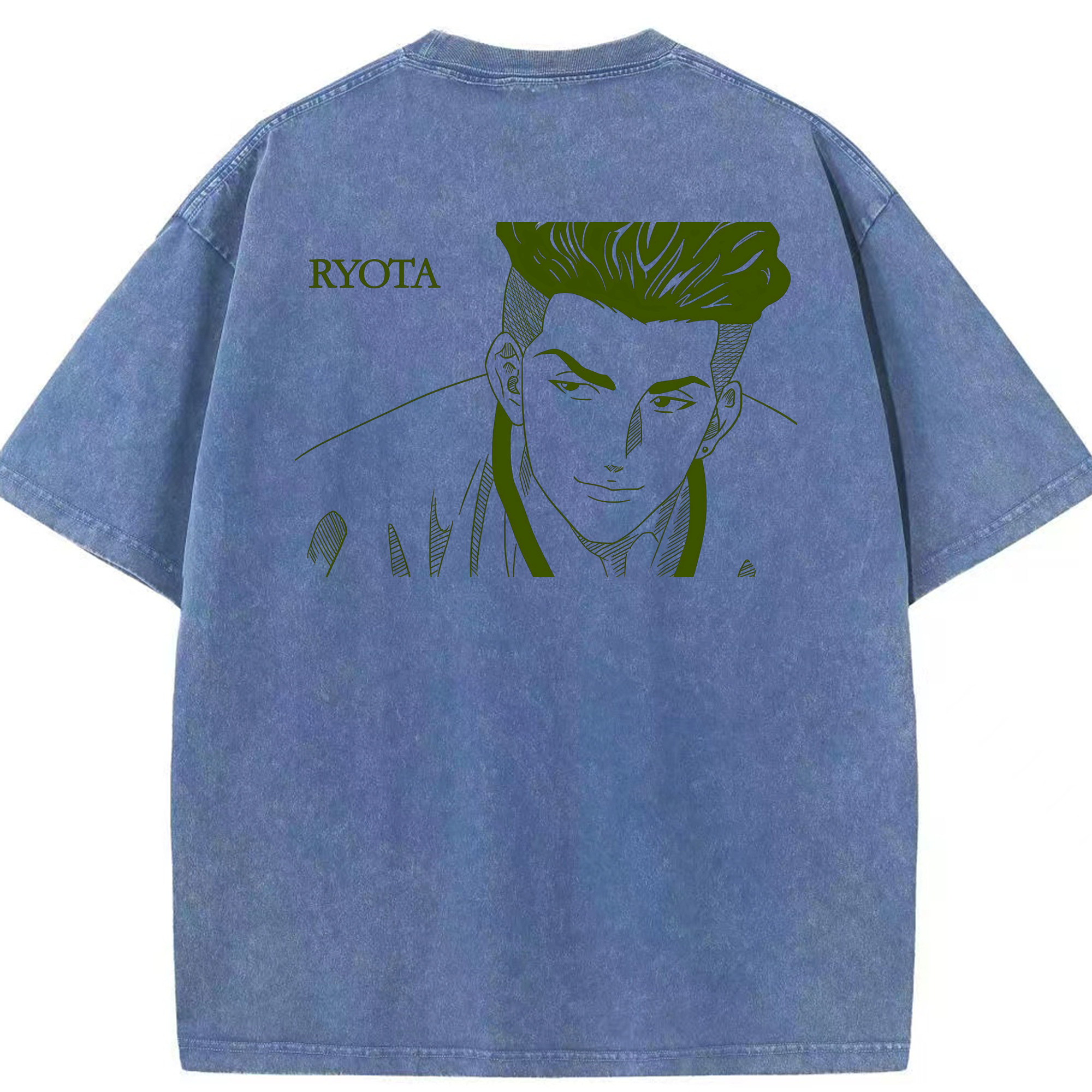 SLAM DUNK／スラムダンク 綿100% ヴィンテージ風 半袖Tシャツ（背面プリント）