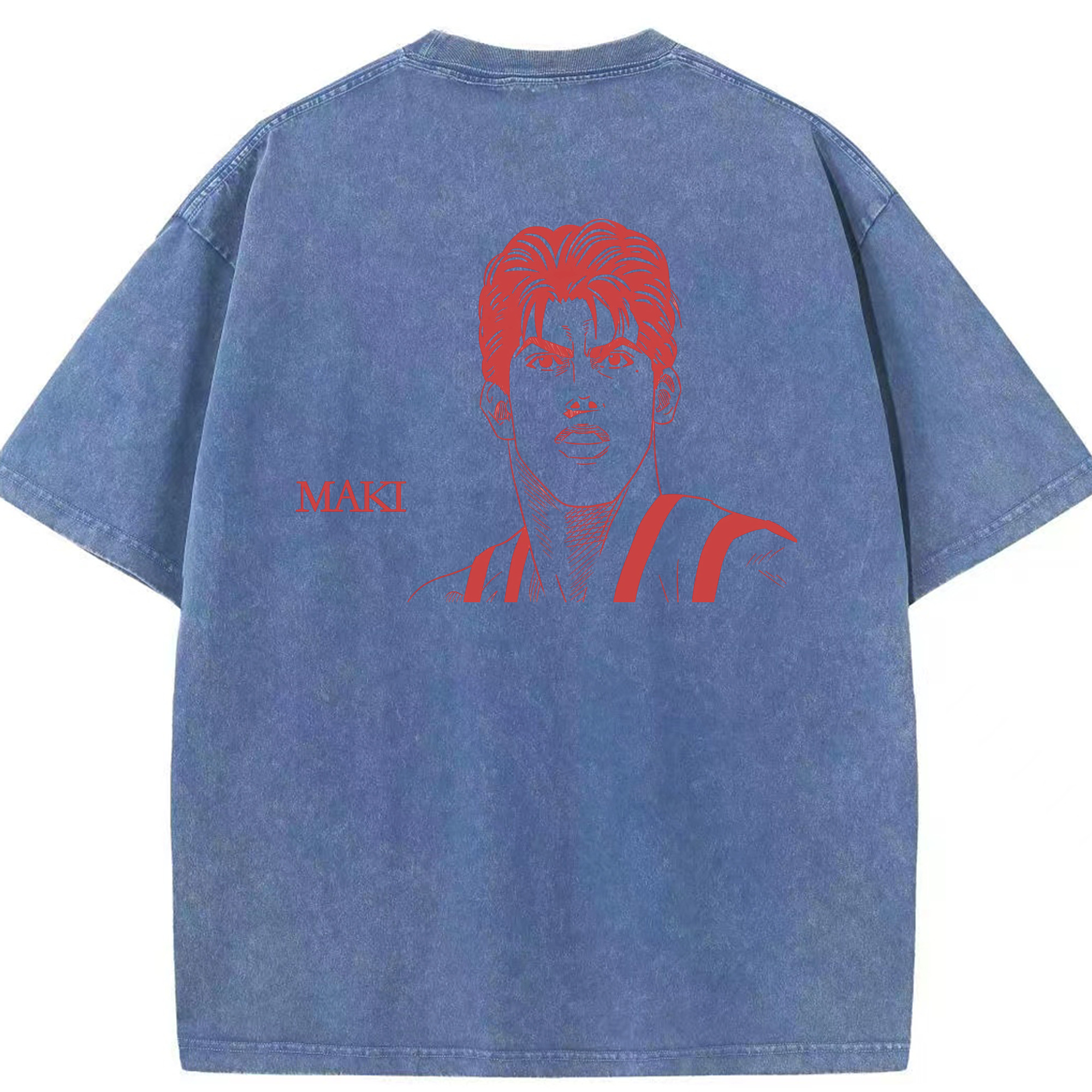 SLAM DUNK／スラムダンク 綿100% ヴィンテージ風 半袖Tシャツ（背面プリント）