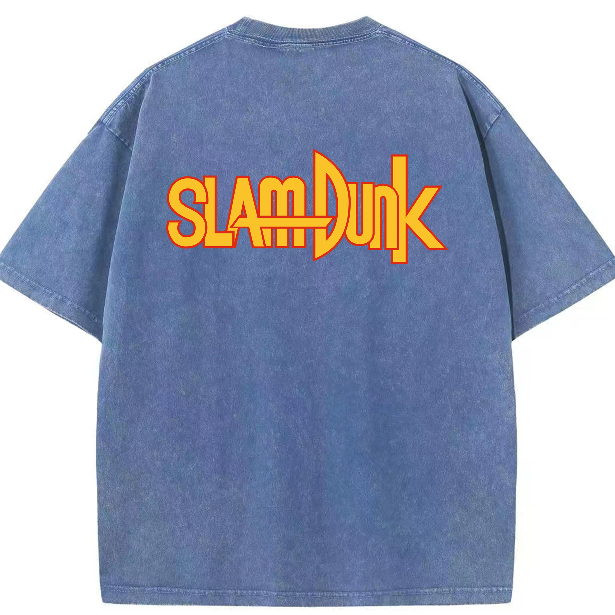 SLAM DUNK／スラムダンク 綿100% ヴィンテージ風 半袖Tシャツ（背面プリント）