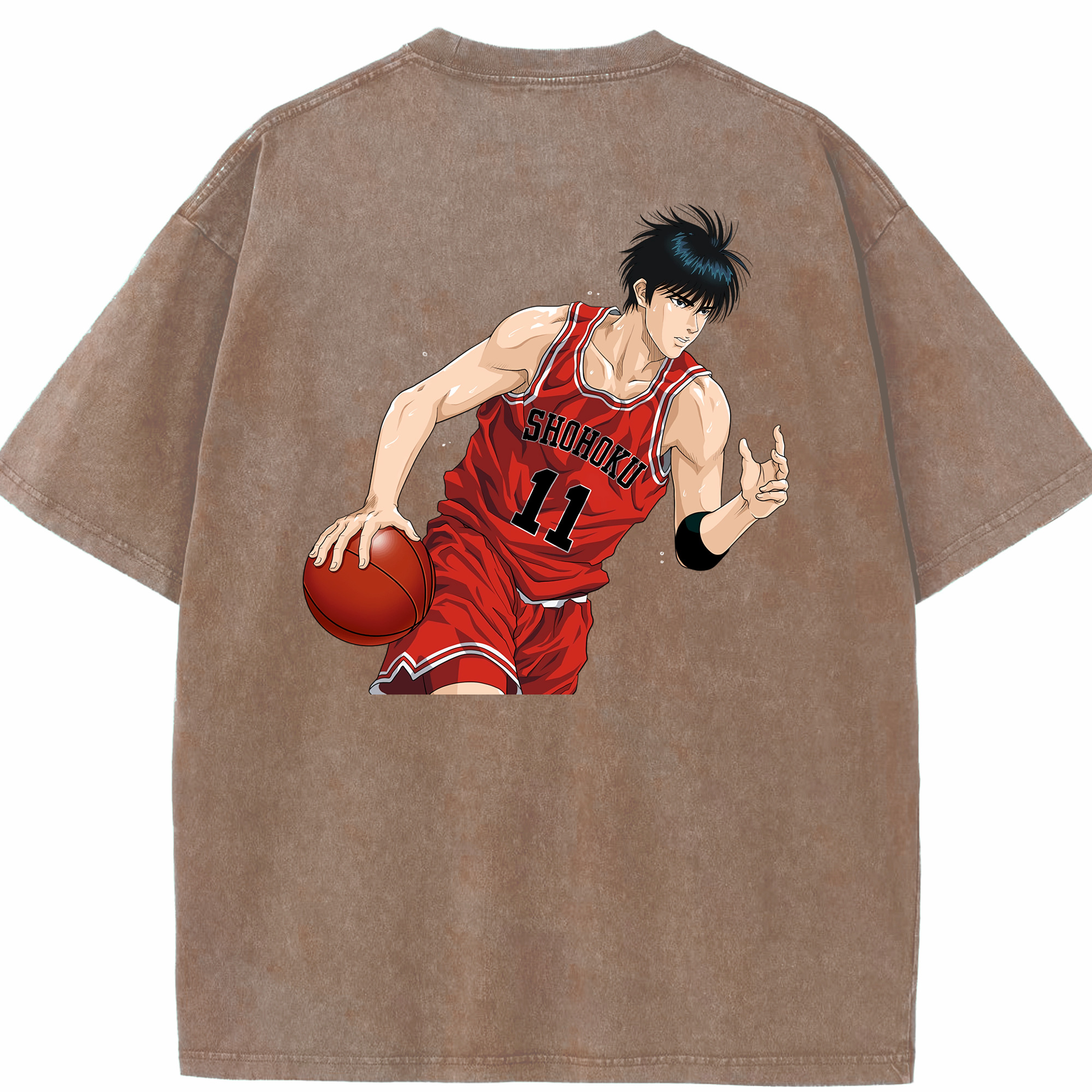 （画像用） SLAM DUNK／スラムダンク 綿100% ヴィンテージ風 半袖Tシャツ（背面プリント）