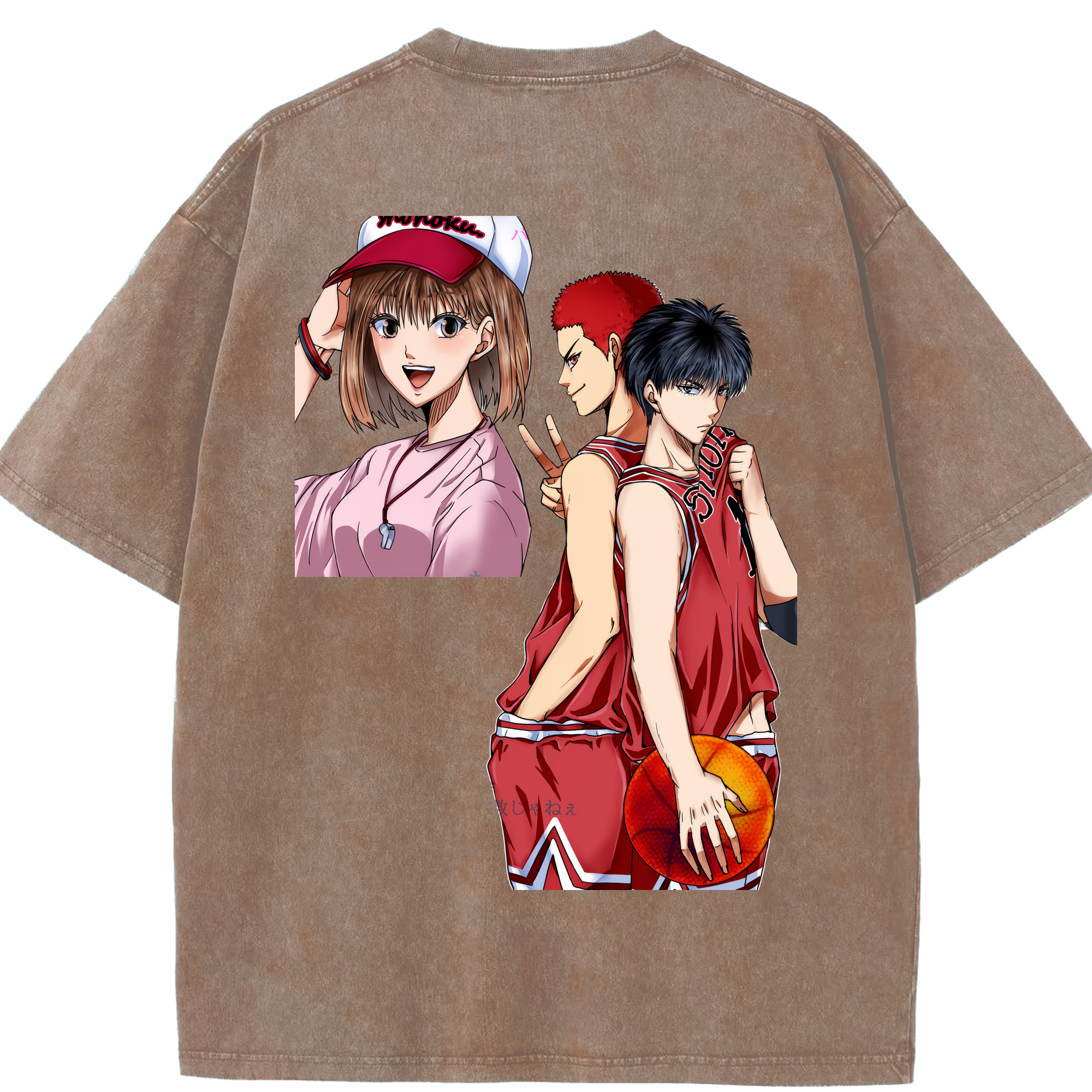 （画像用） SLAM DUNK／スラムダンク 綿100% ヴィンテージ風 半袖Tシャツ（背面プリント）