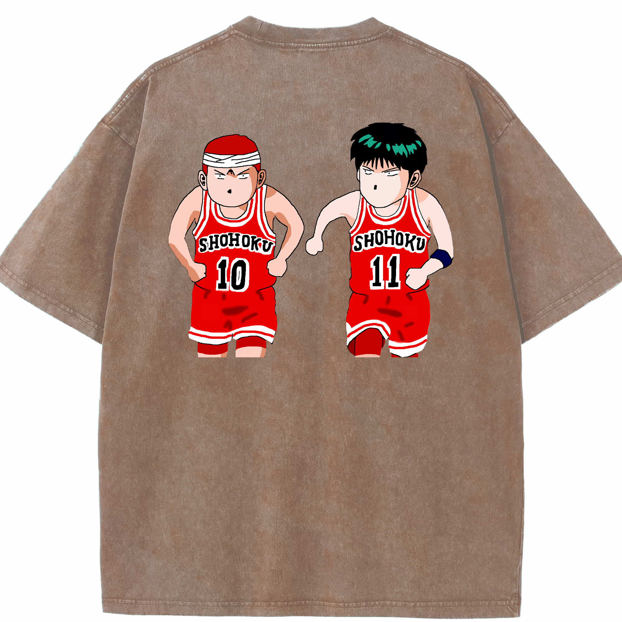 （画像用） SLAM DUNK／スラムダンク 綿100% ヴィンテージ風 半袖Tシャツ（背面プリント）