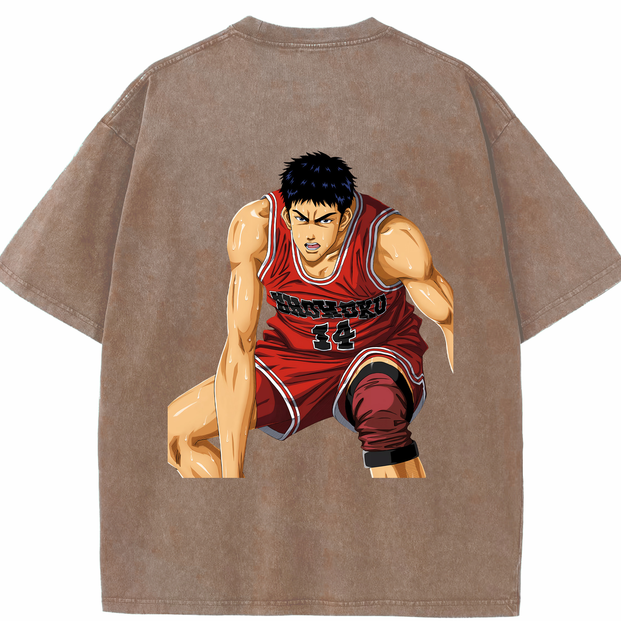 （画像用） SLAM DUNK／スラムダンク 綿100% ヴィンテージ風 半袖Tシャツ（背面プリント）