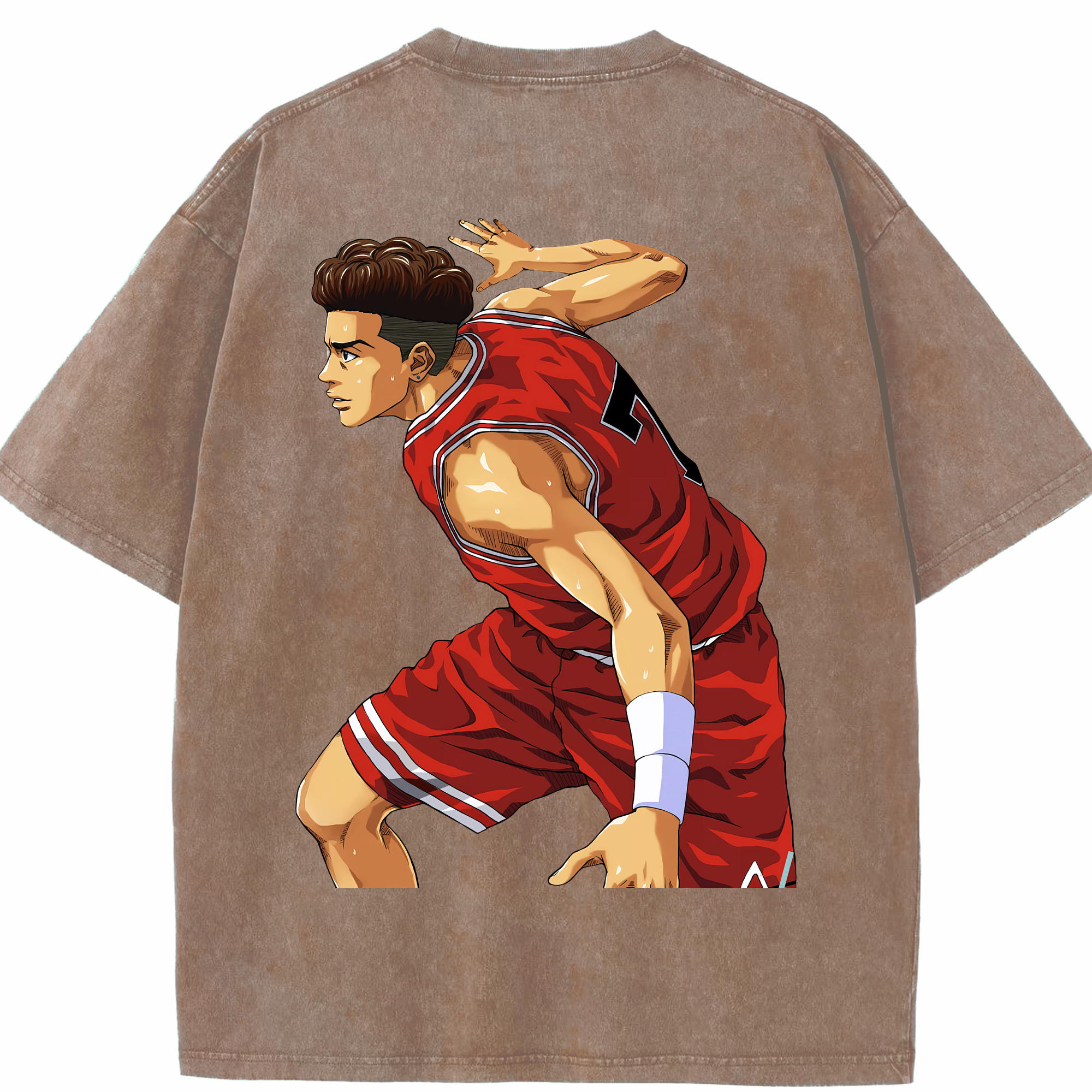 （画像用） SLAM DUNK／スラムダンク 綿100% ヴィンテージ風 半袖Tシャツ（背面プリント）