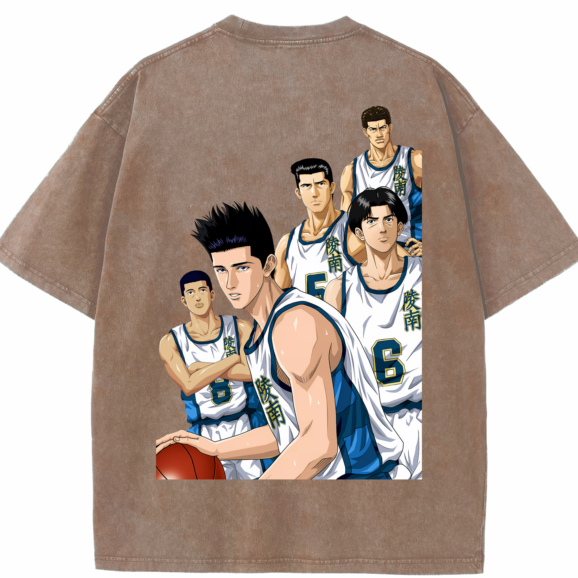 （画像用） SLAM DUNK／スラムダンク 綿100% ヴィンテージ風 半袖Tシャツ（背面プリント）
