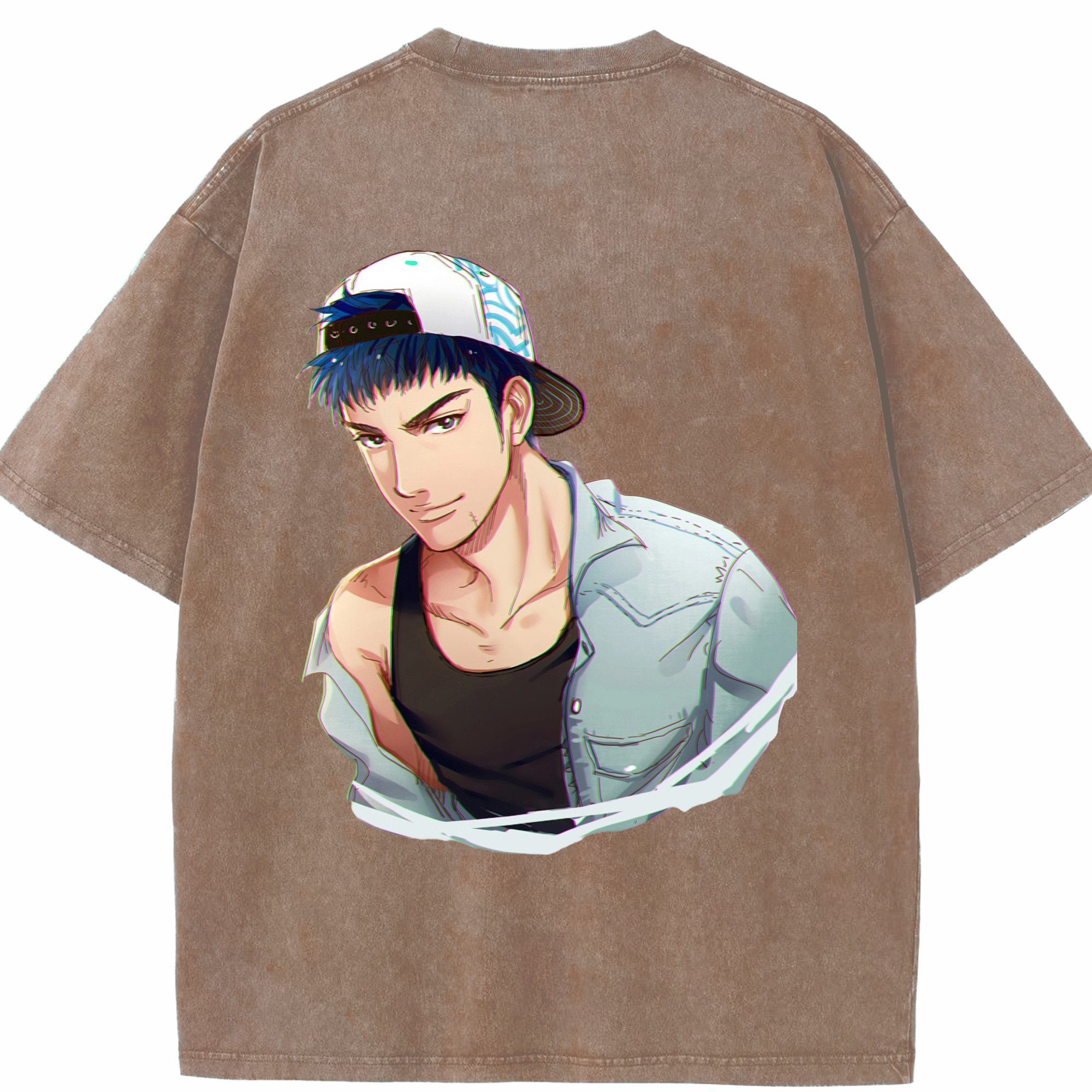 （画像用） SLAM DUNK／スラムダンク 綿100% ヴィンテージ風 半袖Tシャツ（背面プリント）