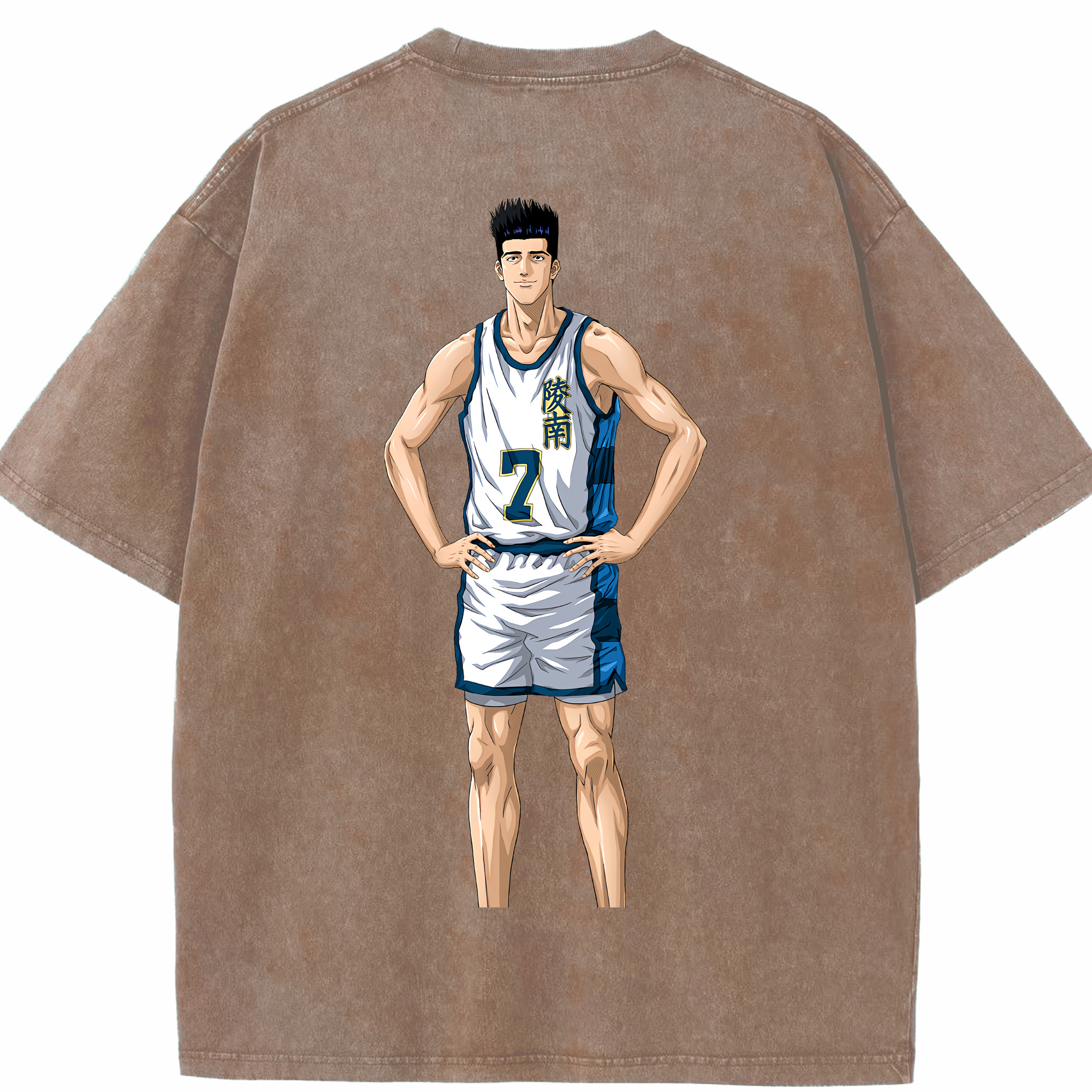 （画像用） SLAM DUNK／スラムダンク 綿100% ヴィンテージ風 半袖Tシャツ（背面プリント）