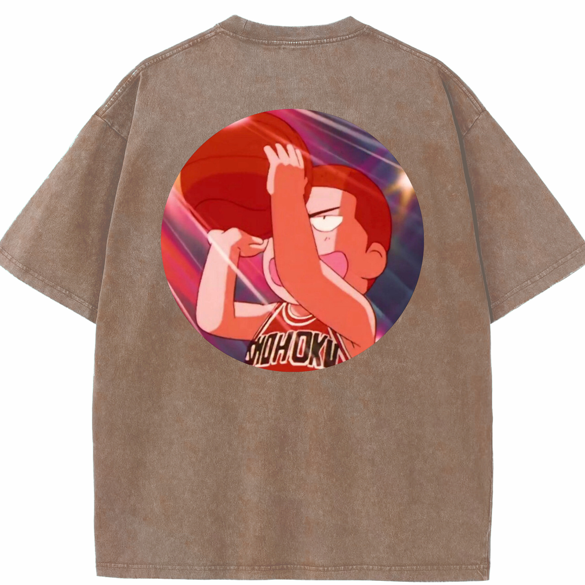 （画像用） SLAM DUNK／スラムダンク 綿100% ヴィンテージ風 半袖Tシャツ（背面プリント）