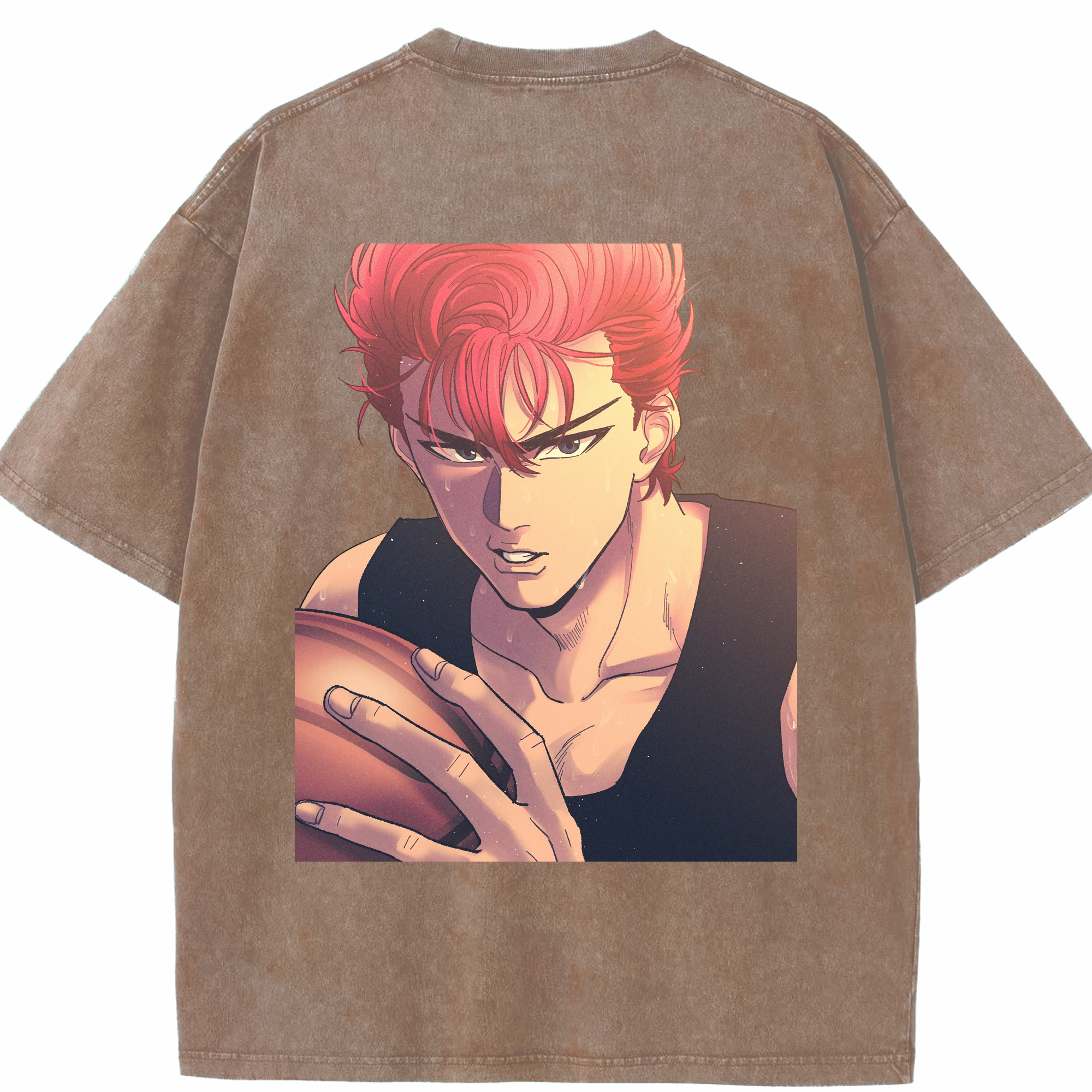 （画像用） SLAM DUNK／スラムダンク 綿100% ヴィンテージ風 半袖Tシャツ（背面プリント）