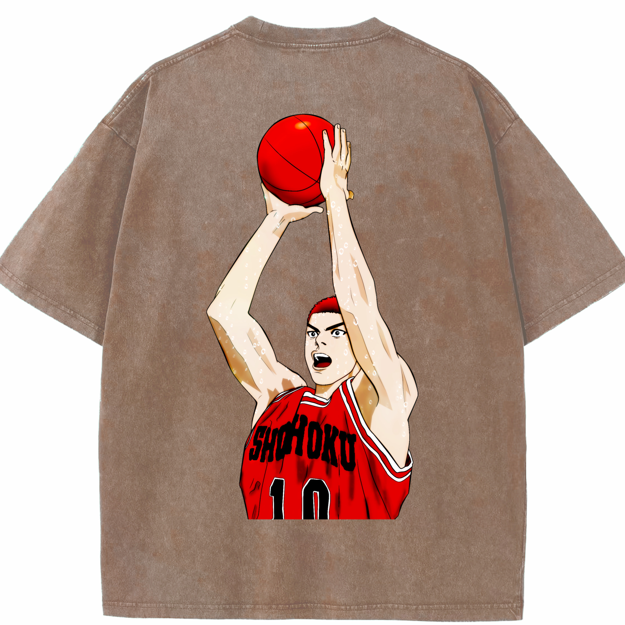 （画像用） SLAM DUNK／スラムダンク 綿100% ヴィンテージ風 半袖Tシャツ（背面プリント）