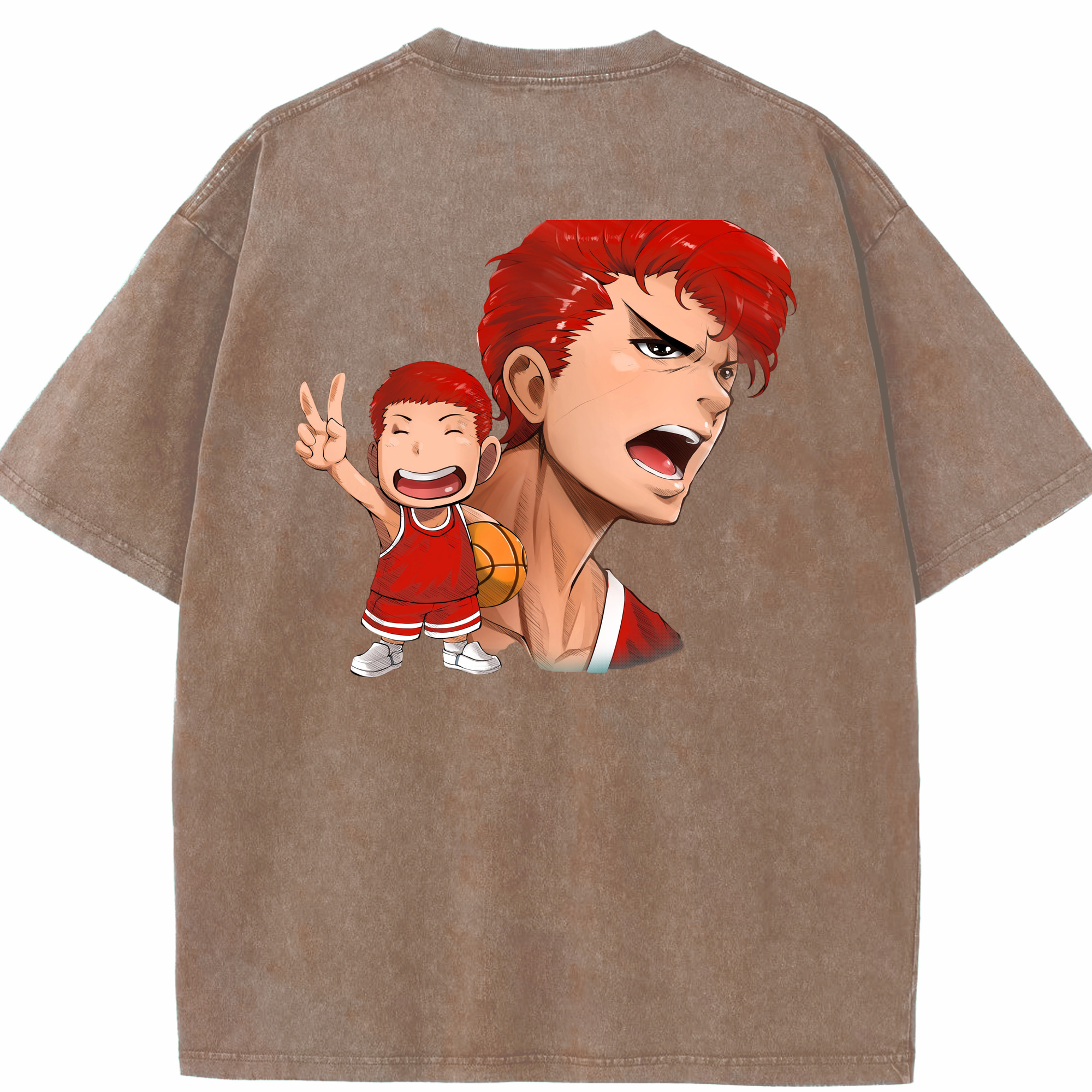 （画像用） SLAM DUNK／スラムダンク 綿100% ヴィンテージ風 半袖Tシャツ（背面プリント）