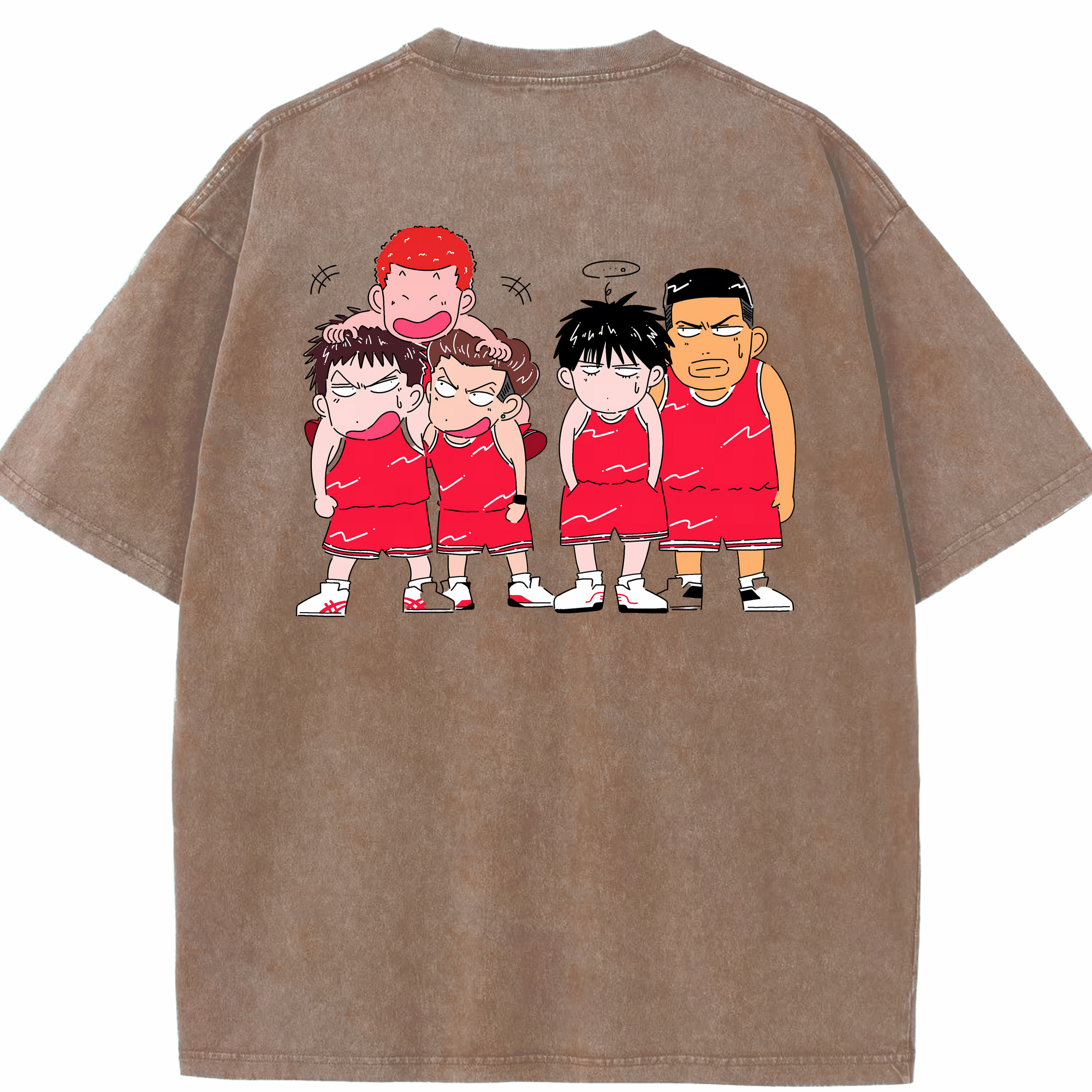 （画像用） SLAM DUNK／スラムダンク 綿100% ヴィンテージ風 半袖Tシャツ（背面プリント）