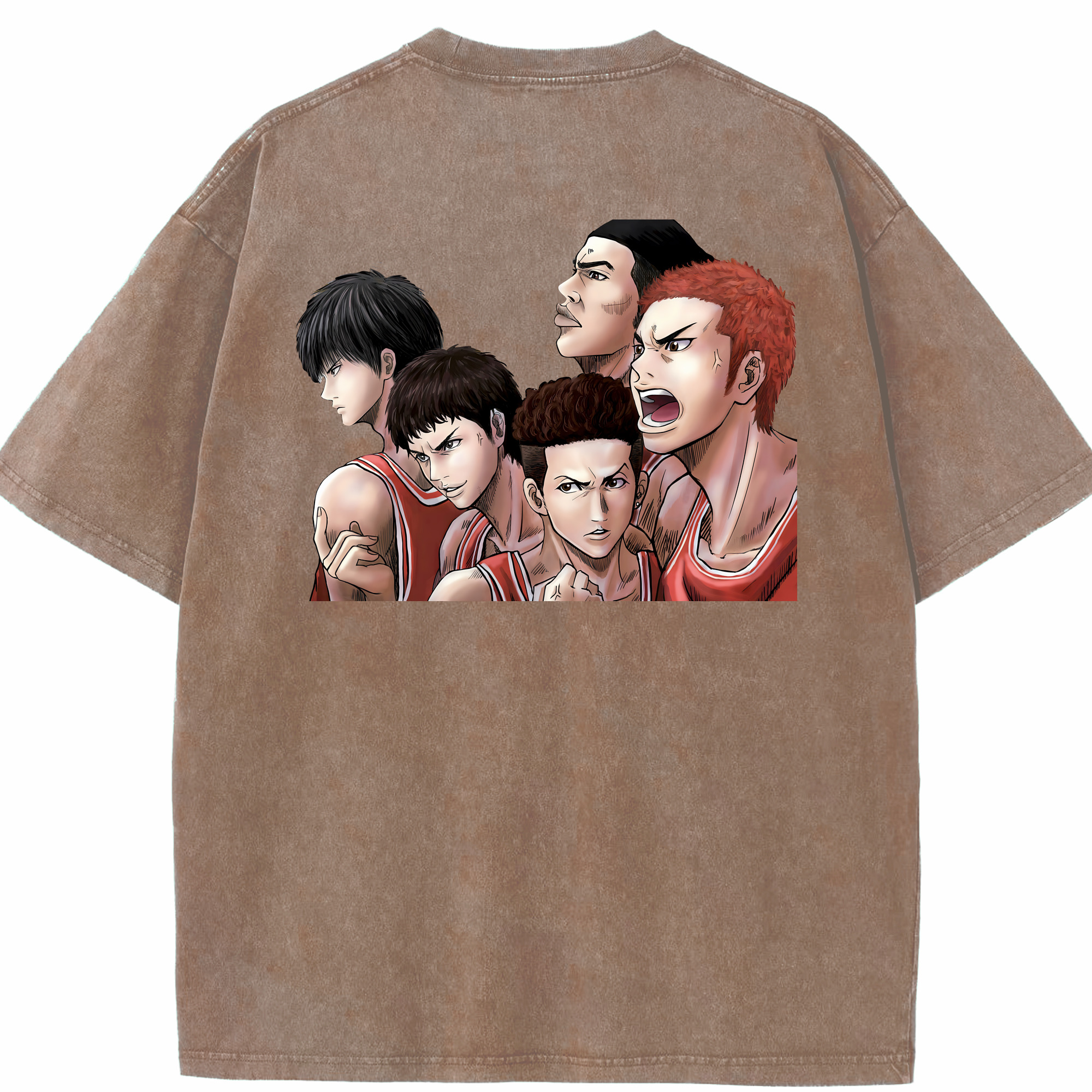 （画像用） SLAM DUNK／スラムダンク 綿100% ヴィンテージ風 半袖Tシャツ（背面プリント）