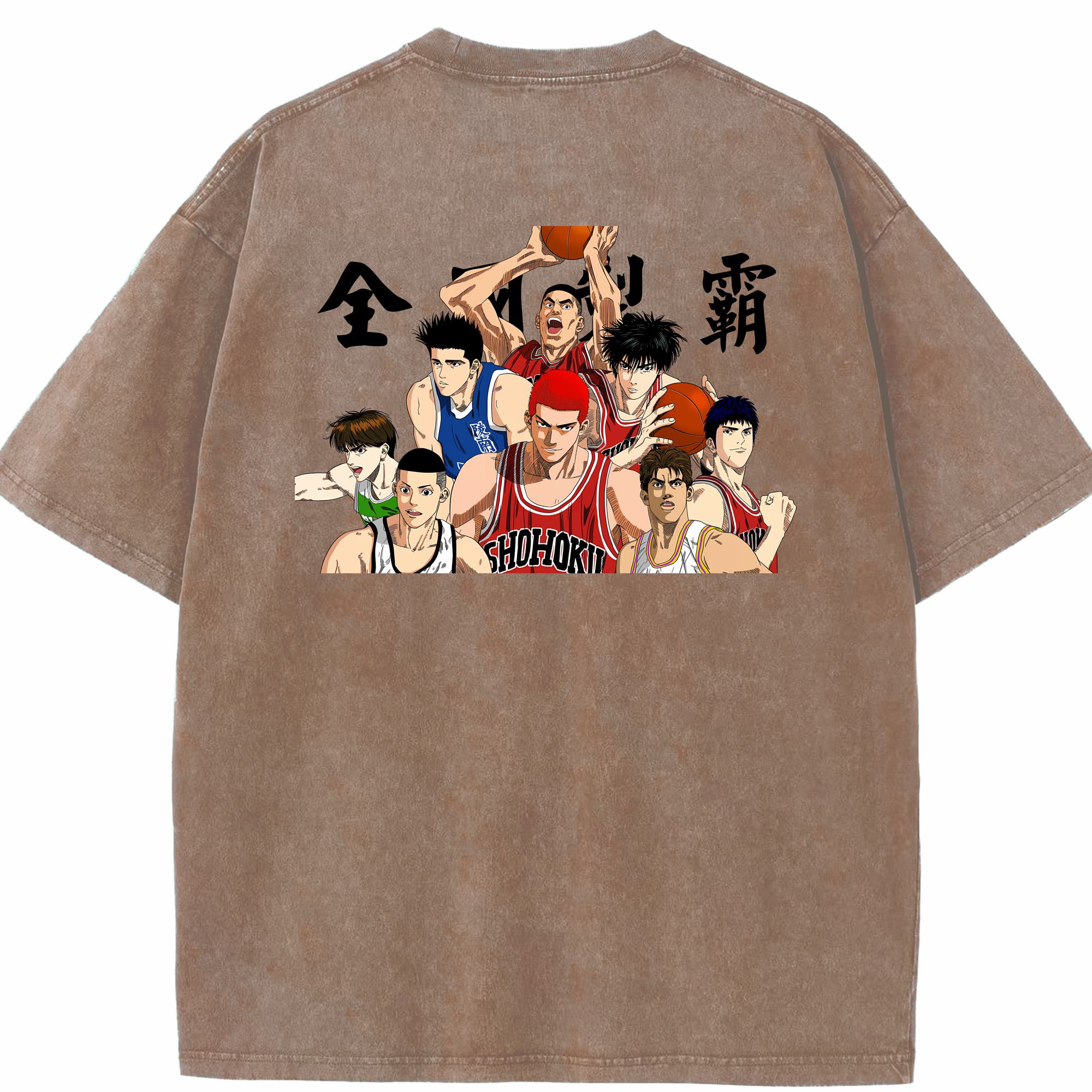 （画像用） SLAM DUNK／スラムダンク 綿100% ヴィンテージ風 半袖Tシャツ（背面プリント）