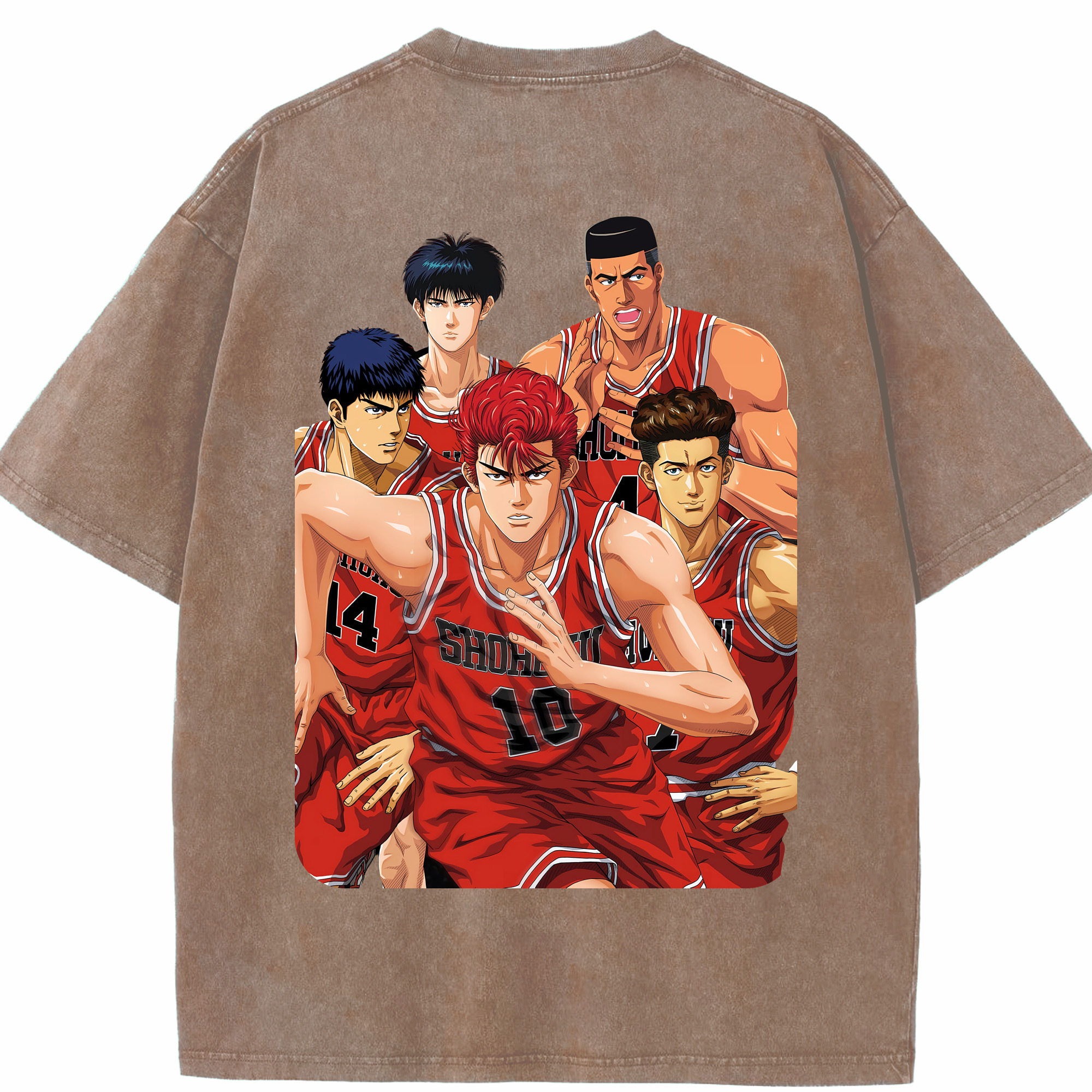 （画像用） SLAM DUNK／スラムダンク 綿100% ヴィンテージ風 半袖Tシャツ（背面プリント）