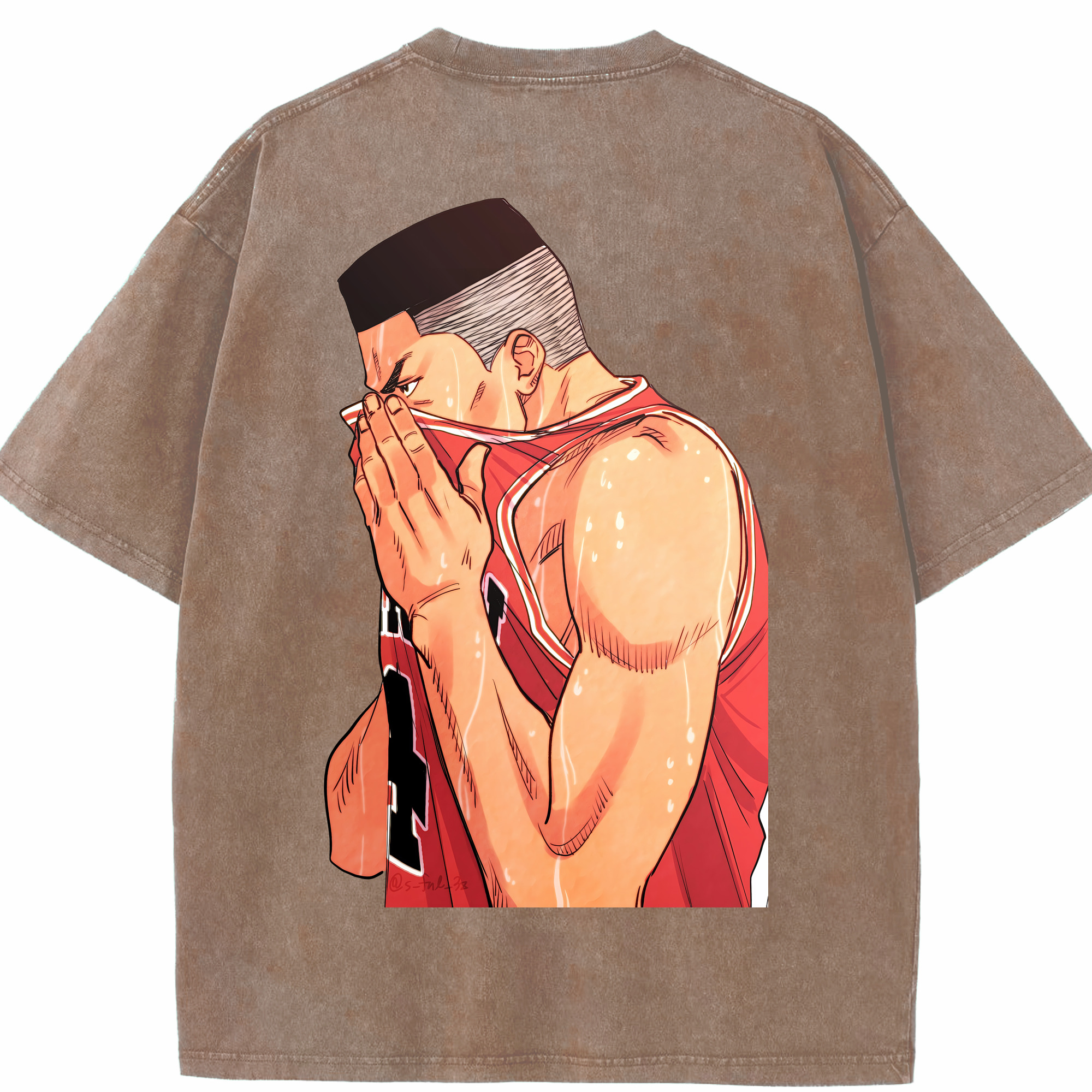 （画像用） SLAM DUNK／スラムダンク 綿100% ヴィンテージ風 半袖Tシャツ（背面プリント）