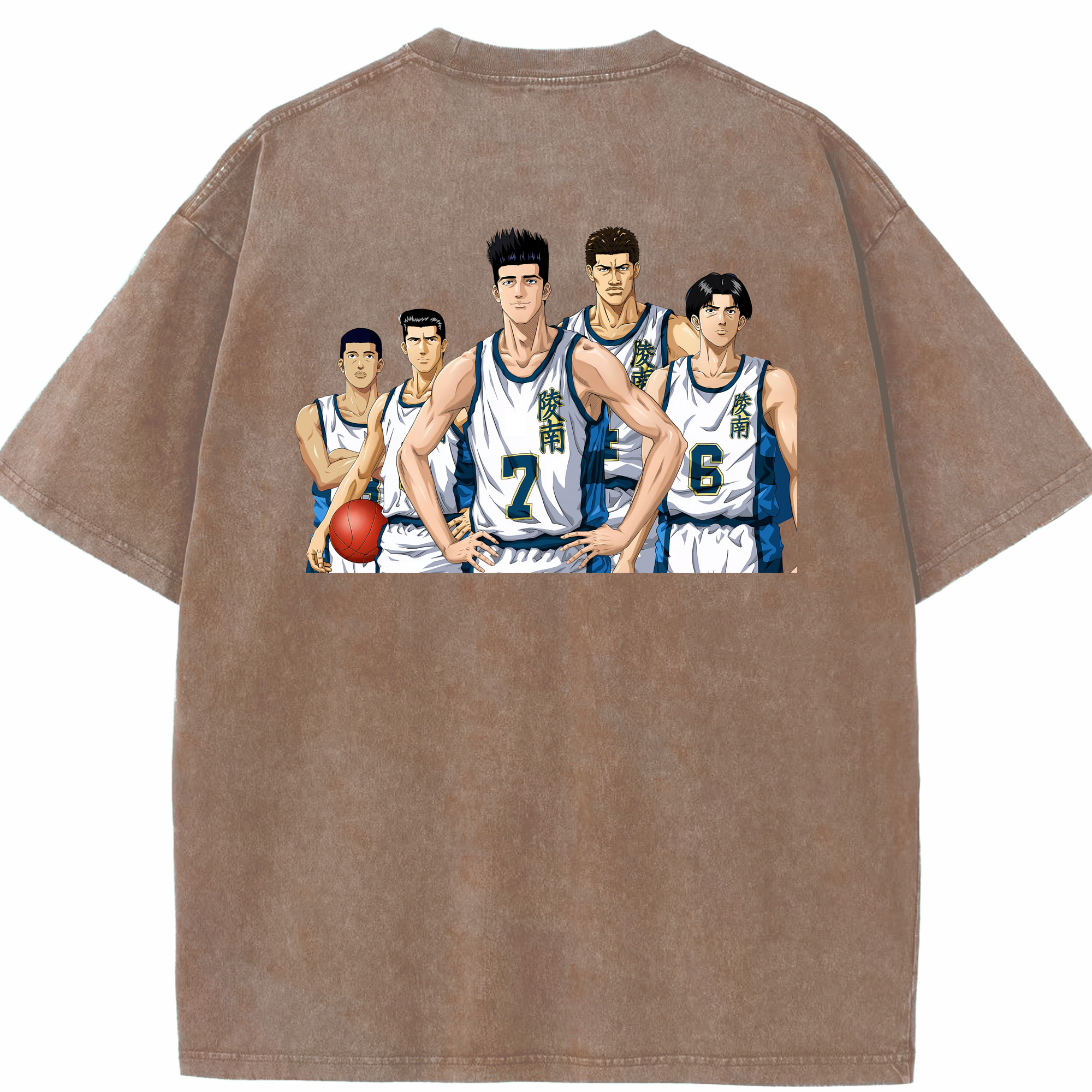 （画像用） SLAM DUNK／スラムダンク 綿100% ヴィンテージ風 半袖Tシャツ（背面プリント）
