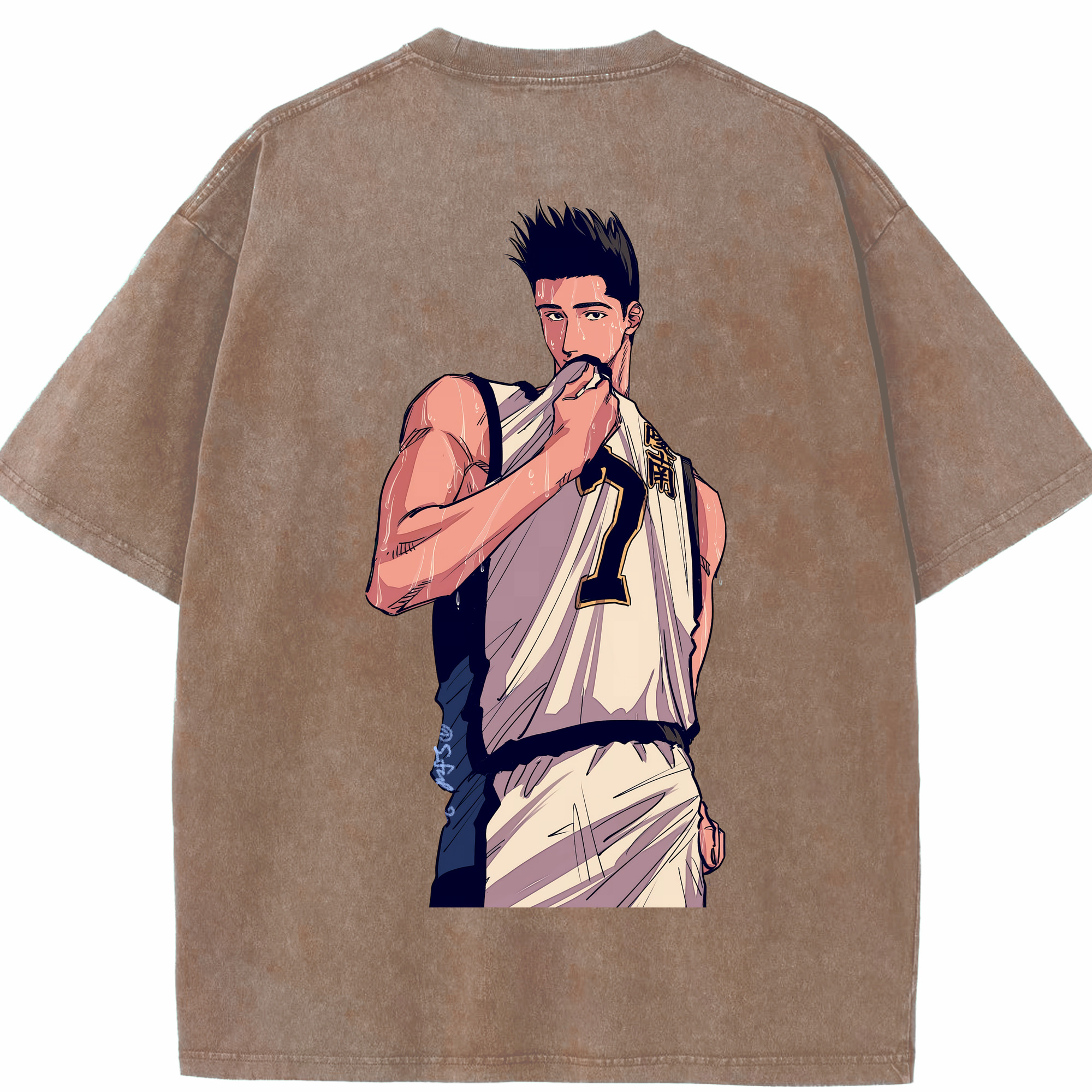 （画像用） SLAM DUNK／スラムダンク 綿100% ヴィンテージ風 半袖Tシャツ（背面プリント）