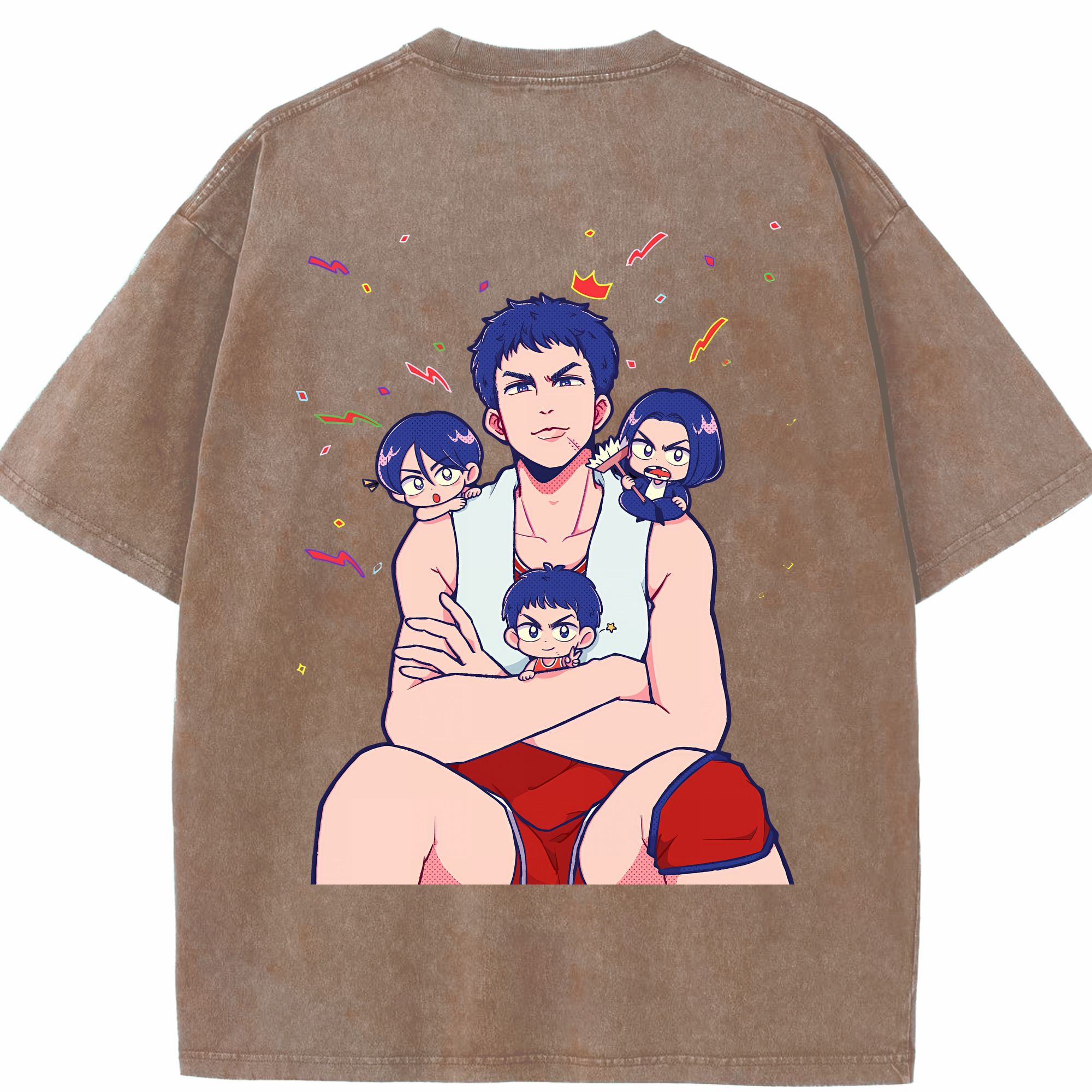 SLAM DUNK／スラムダンク 綿100% ヴィンテージ風 半袖Tシャツ（背面プリント）