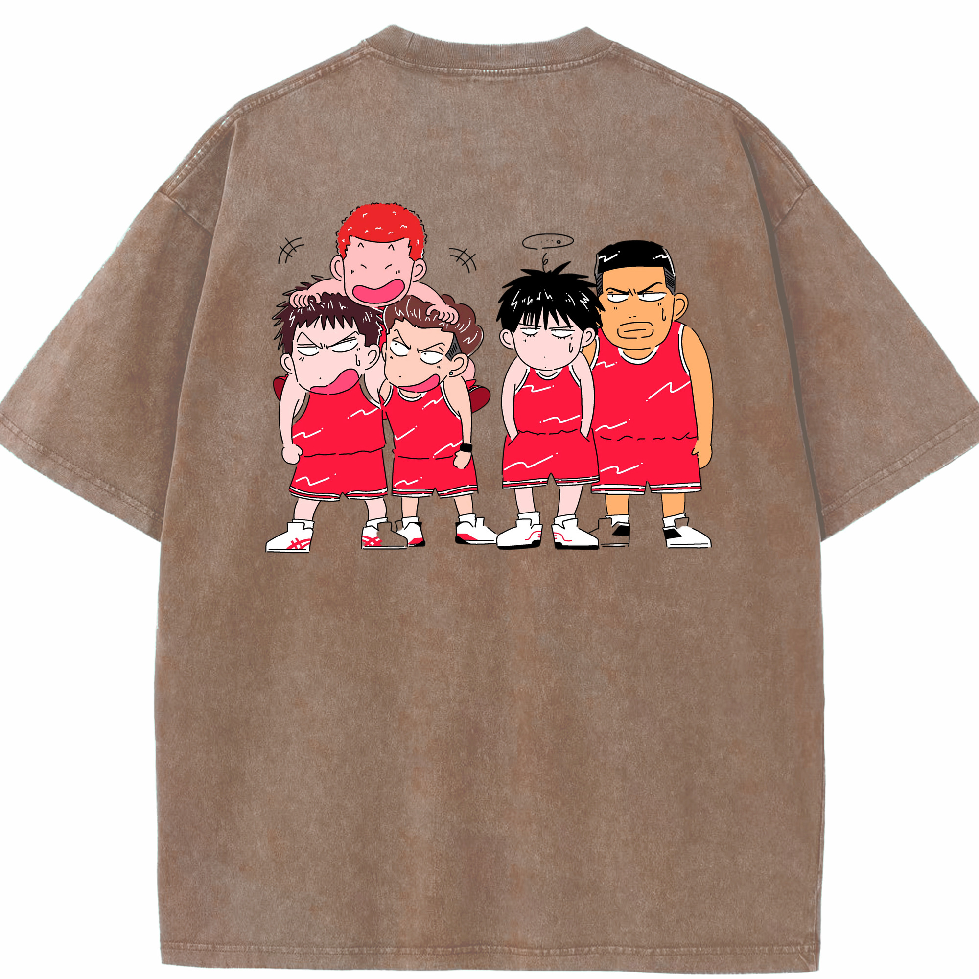 （画像用） SLAM DUNK／スラムダンク 綿100% ヴィンテージ風 半袖Tシャツ（背面プリント）