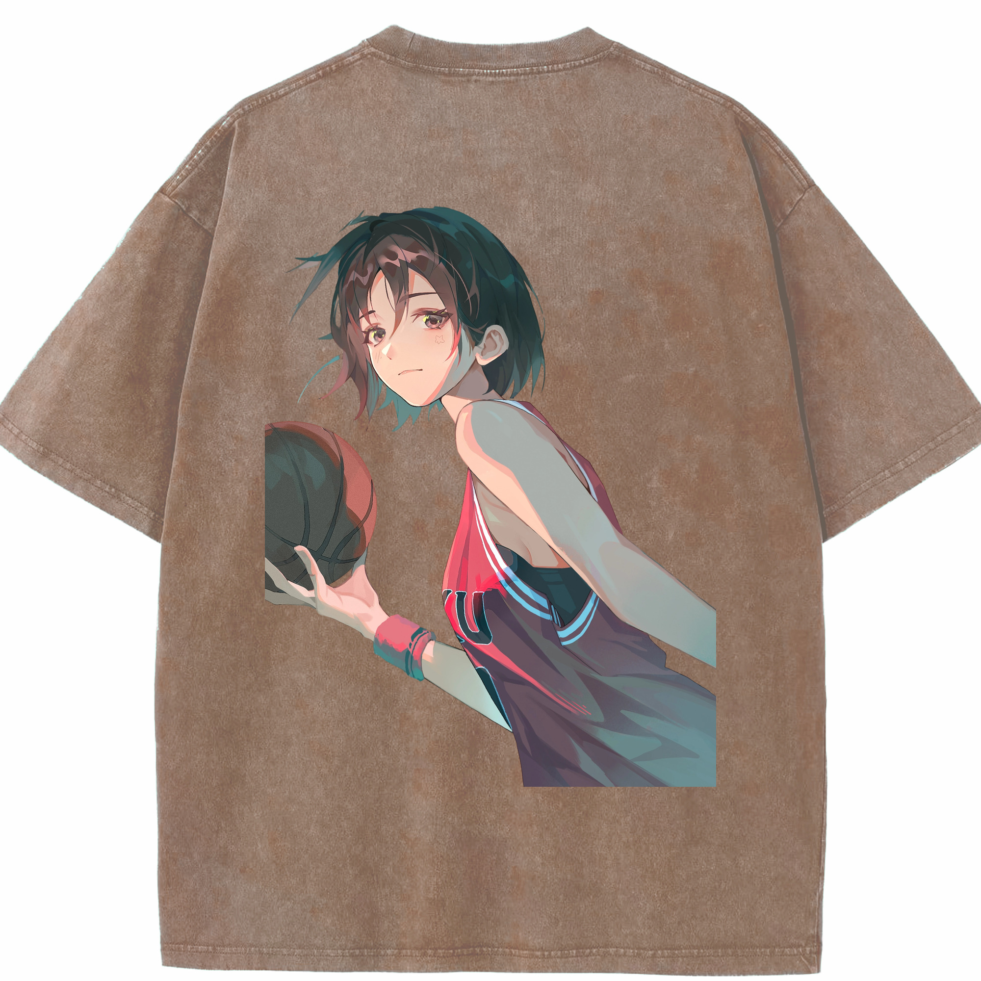 SLAM DUNK／スラムダンク 綿100% ヴィンテージ風 半袖Tシャツ（背面プリント）