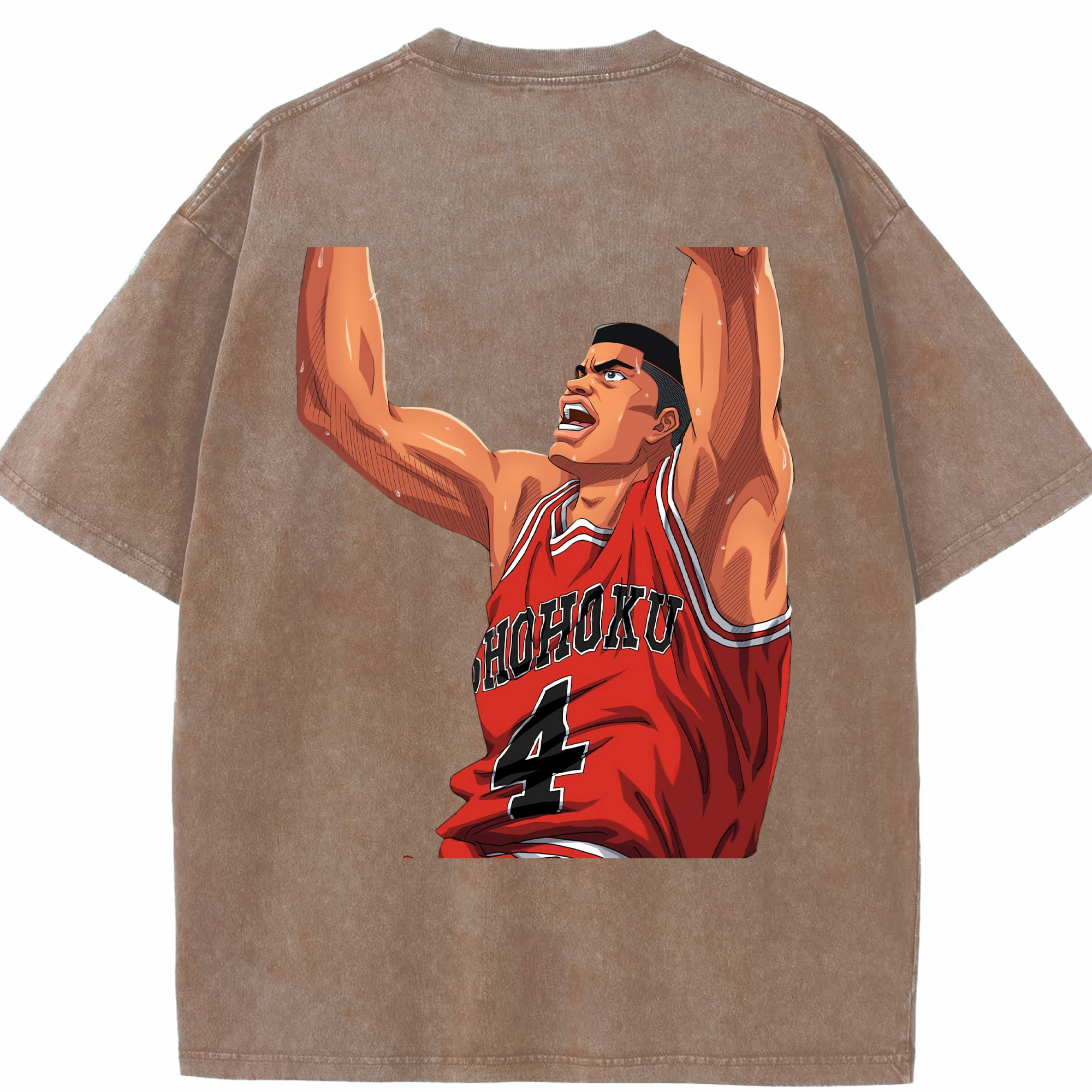 （画像用） SLAM DUNK／スラムダンク 綿100% ヴィンテージ風 半袖Tシャツ（背面プリント）