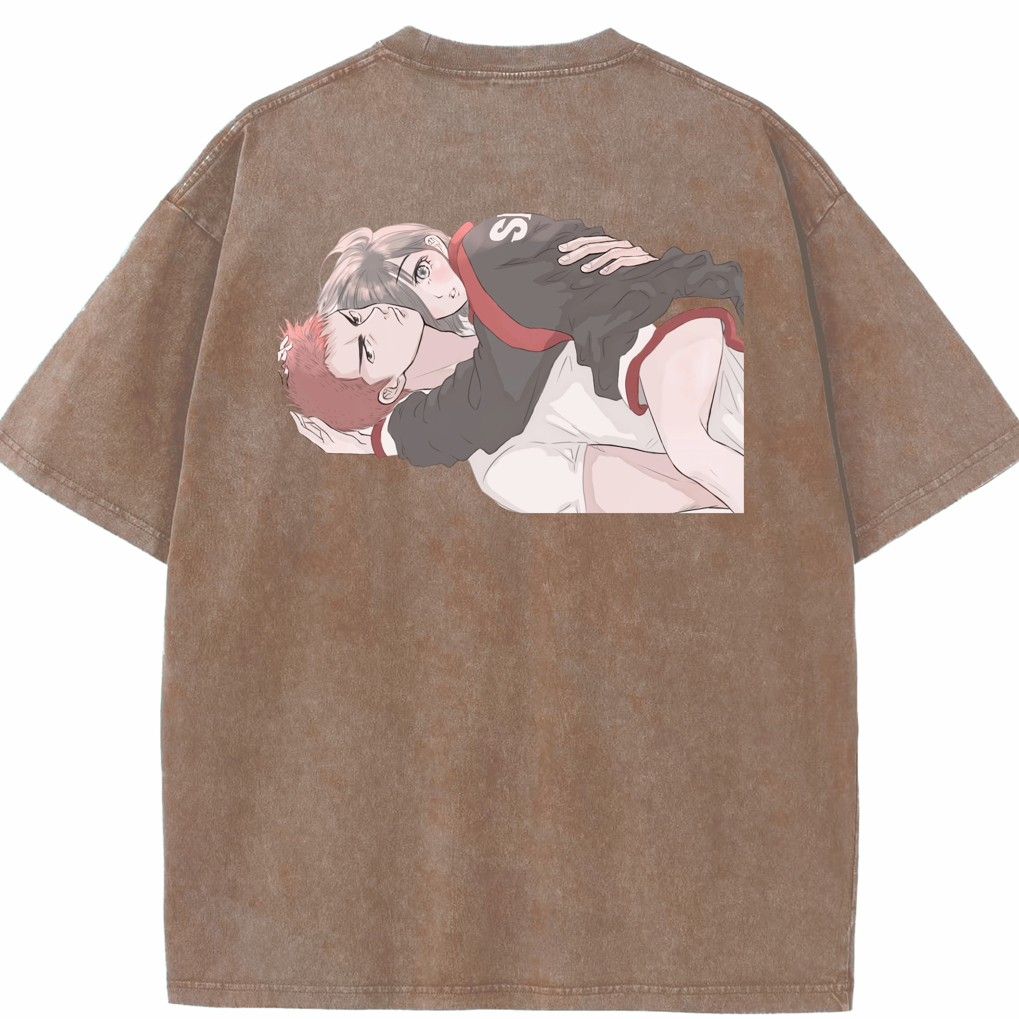 SLAM DUNK／スラムダンク 綿100% ヴィンテージ風 半袖Tシャツ（背面プリント）