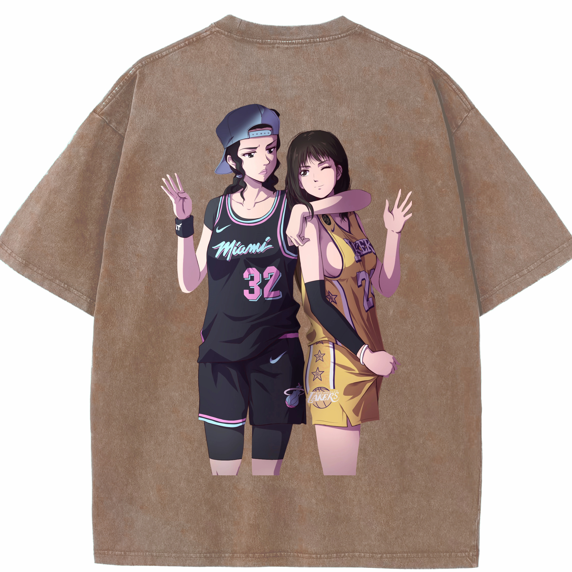 （画像用） SLAM DUNK／スラムダンク 綿100% ヴィンテージ風 半袖Tシャツ（背面プリント）