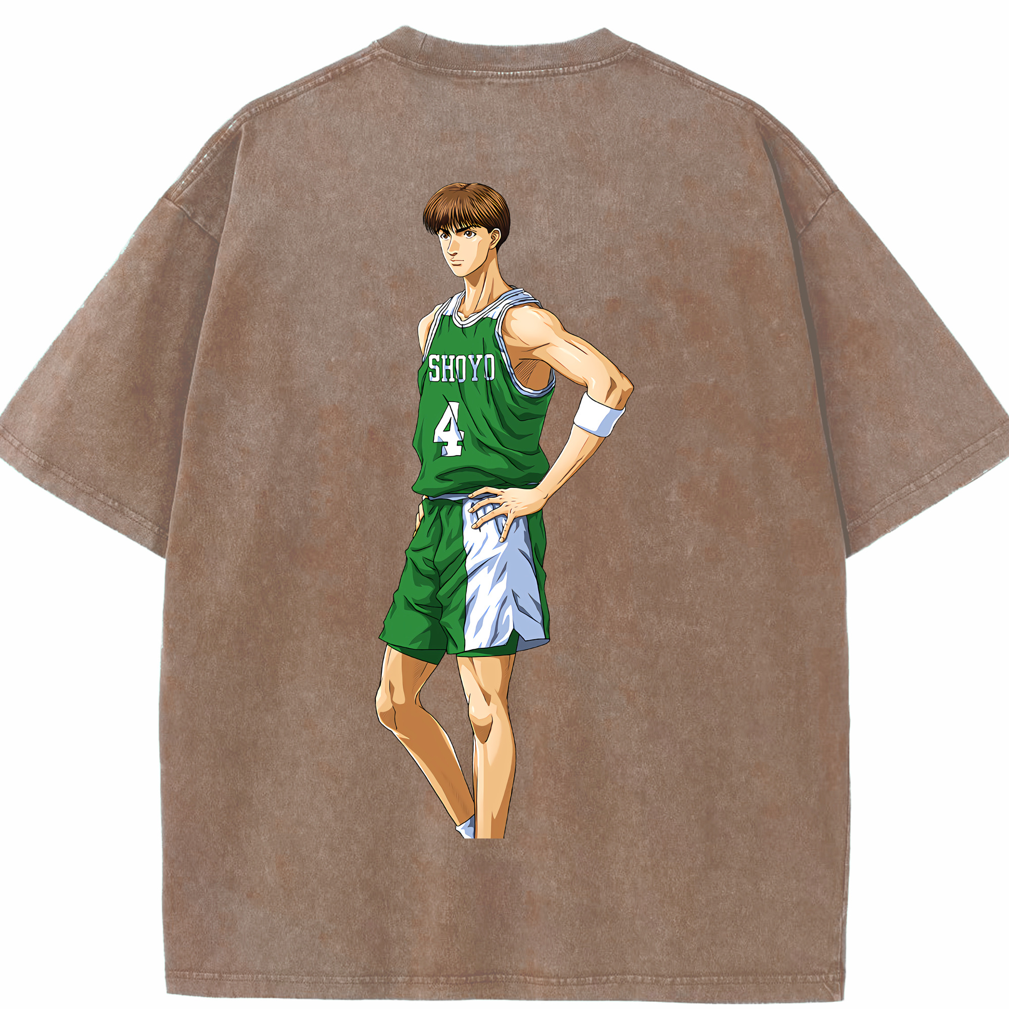 SLAM DUNK／スラムダンク 綿100% ヴィンテージ風 半袖Tシャツ（背面プリント）