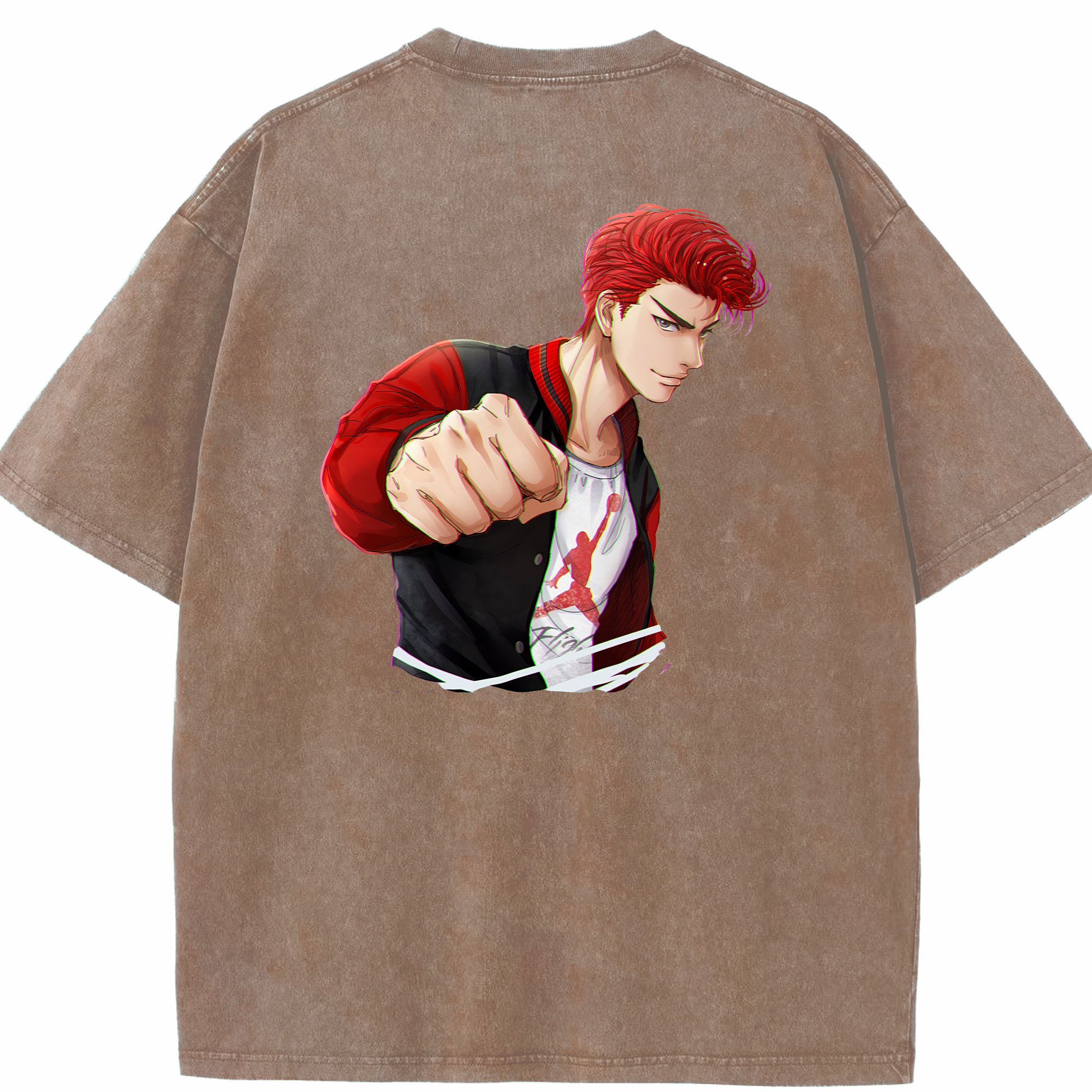 （画像用） SLAM DUNK／スラムダンク 綿100% ヴィンテージ風 半袖Tシャツ（背面プリント）