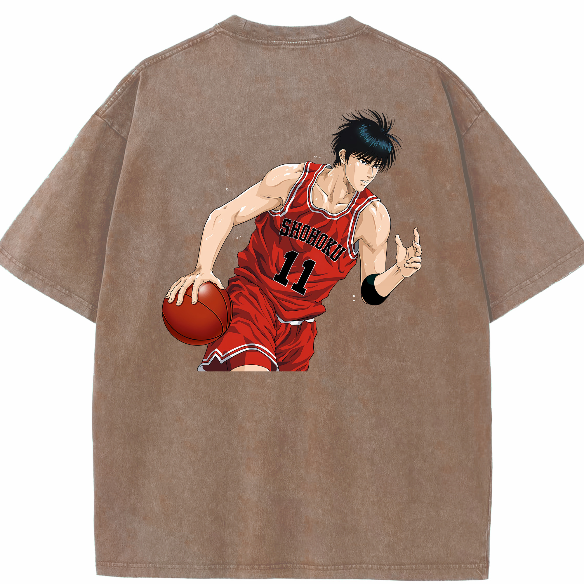 （画像用） SLAM DUNK／スラムダンク 綿100% ヴィンテージ風 半袖Tシャツ（背面プリント）