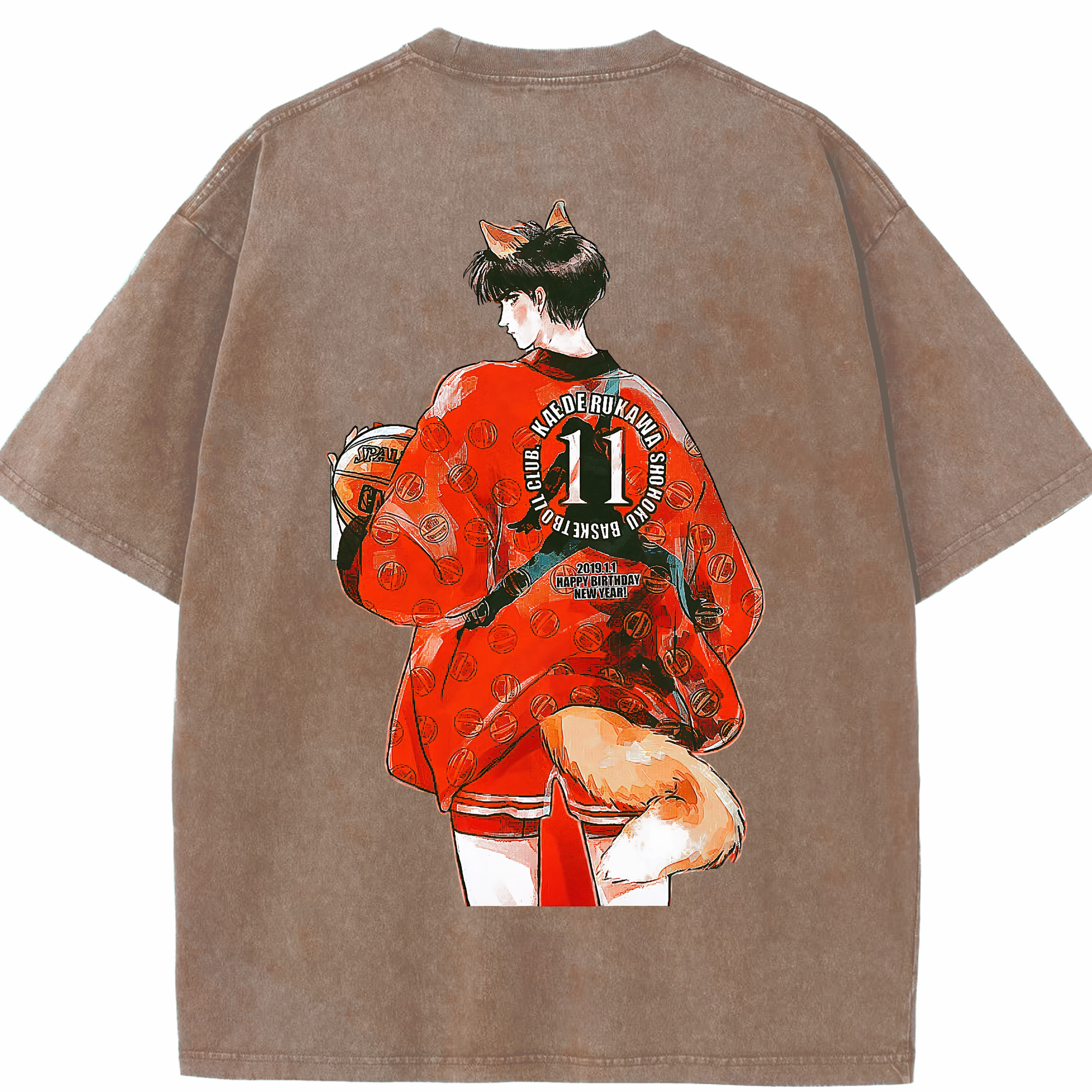 （画像用） SLAM DUNK／スラムダンク 綿100% ヴィンテージ風 半袖Tシャツ（背面プリント）