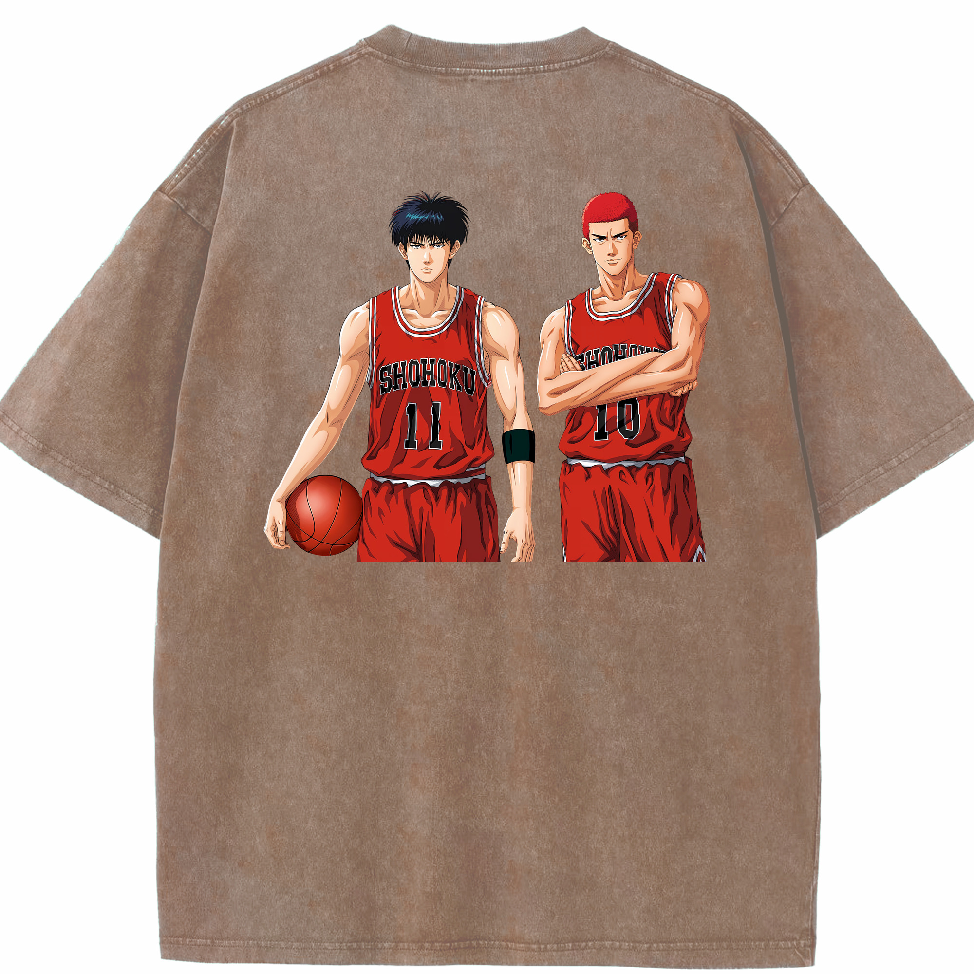 （画像用） SLAM DUNK／スラムダンク 綿100% ヴィンテージ風 半袖Tシャツ（背面プリント）