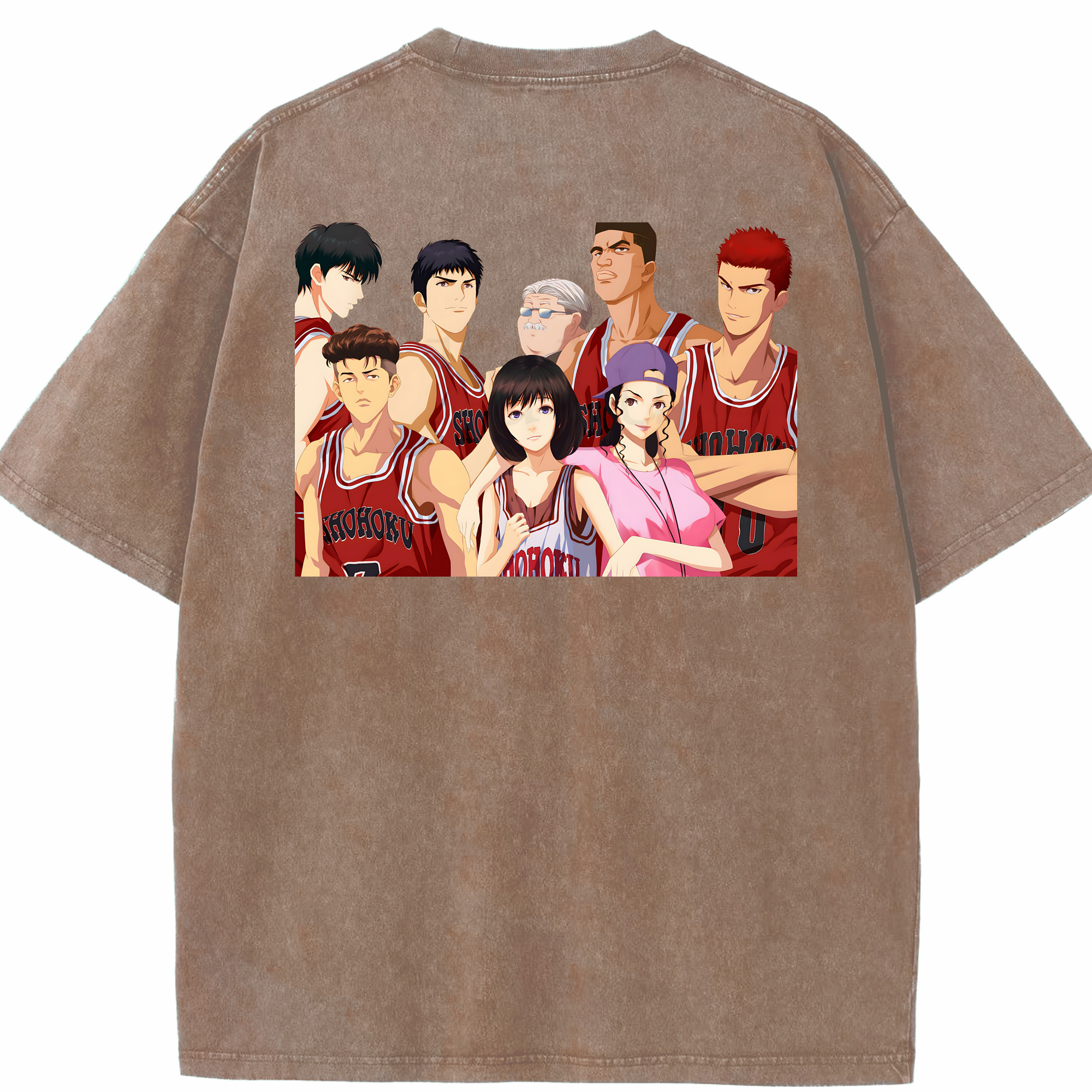 （画像用） SLAM DUNK／スラムダンク 綿100% ヴィンテージ風 半袖Tシャツ（背面プリント）
