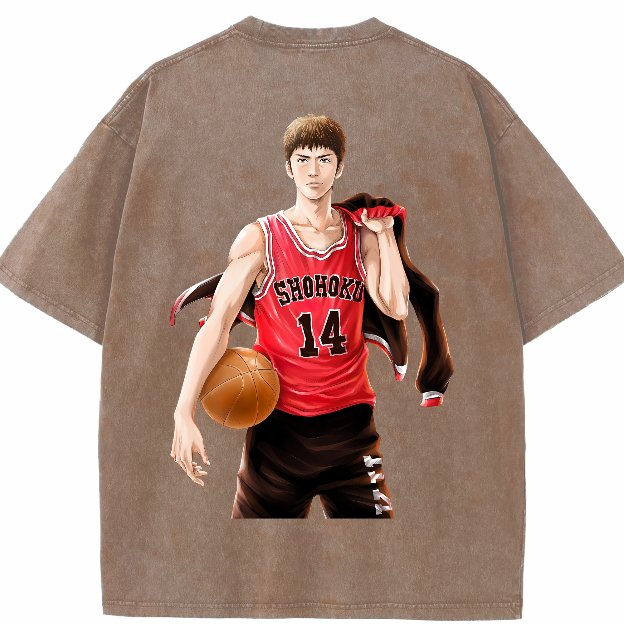 （画像用） SLAM DUNK／スラムダンク 綿100% ヴィンテージ風 半袖Tシャツ（背面プリント）