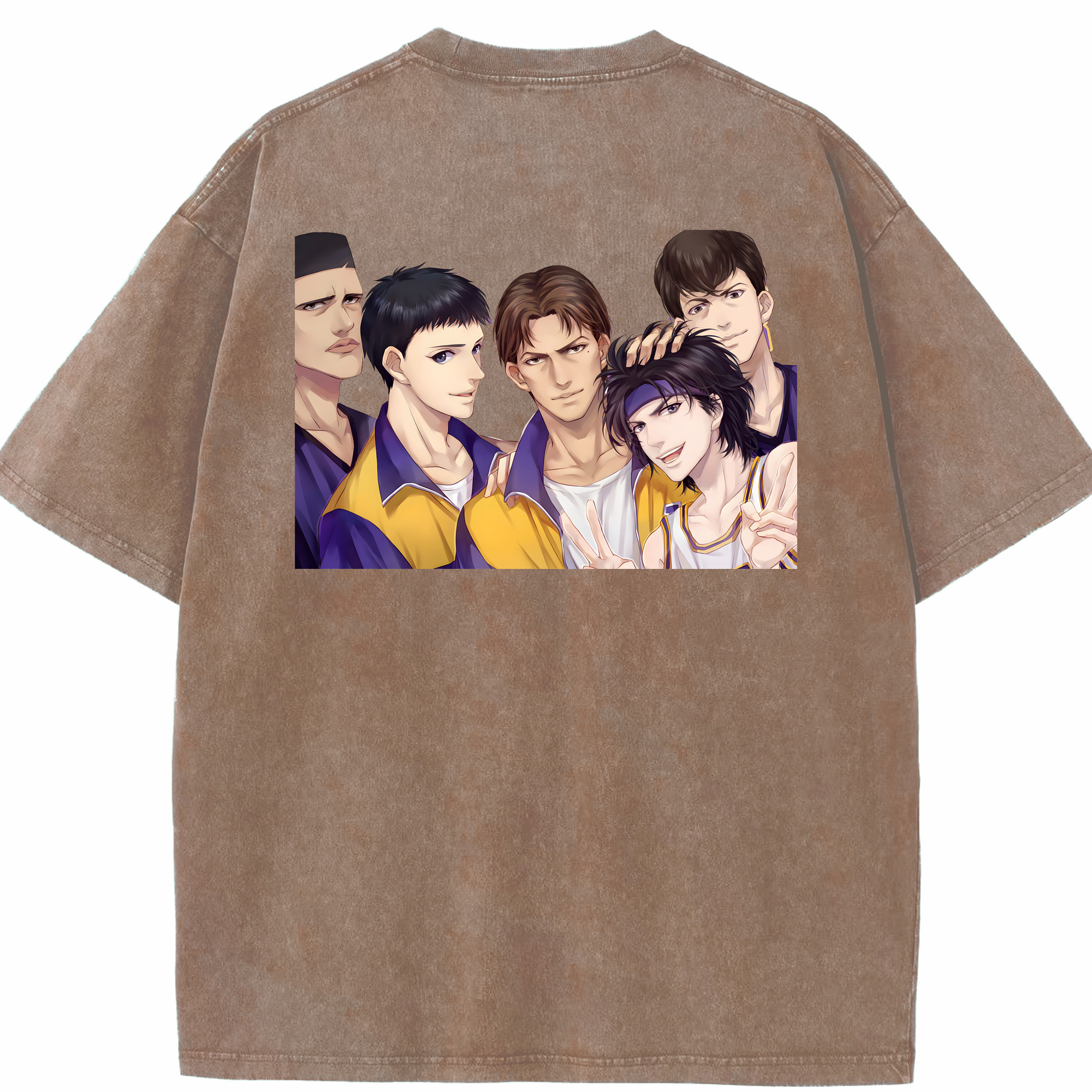 SLAM DUNK／スラムダンク 綿100% ヴィンテージ風 半袖Tシャツ（背面プリント）