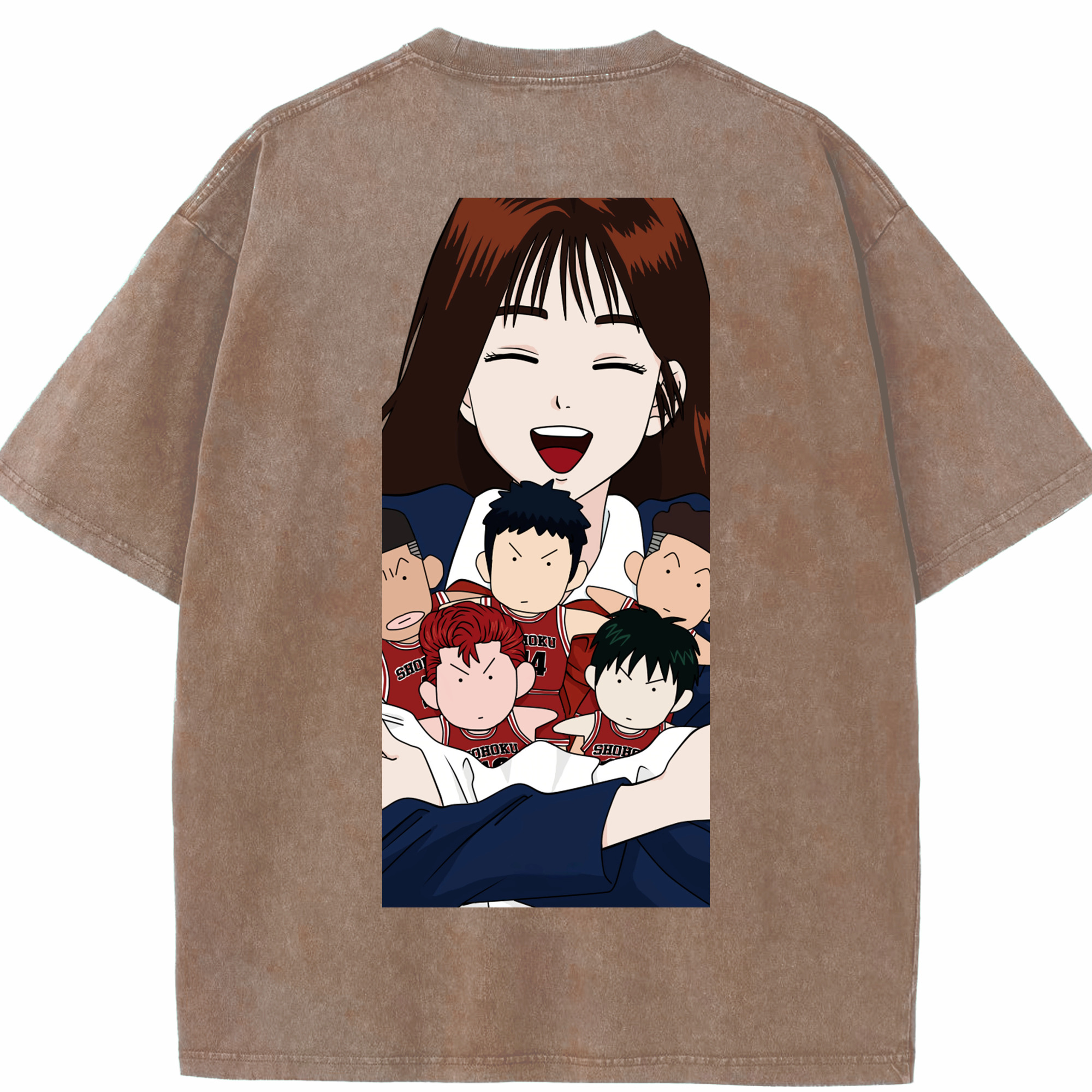 SLAM DUNK／スラムダンク 綿100% ヴィンテージ風 半袖Tシャツ（背面プリント）