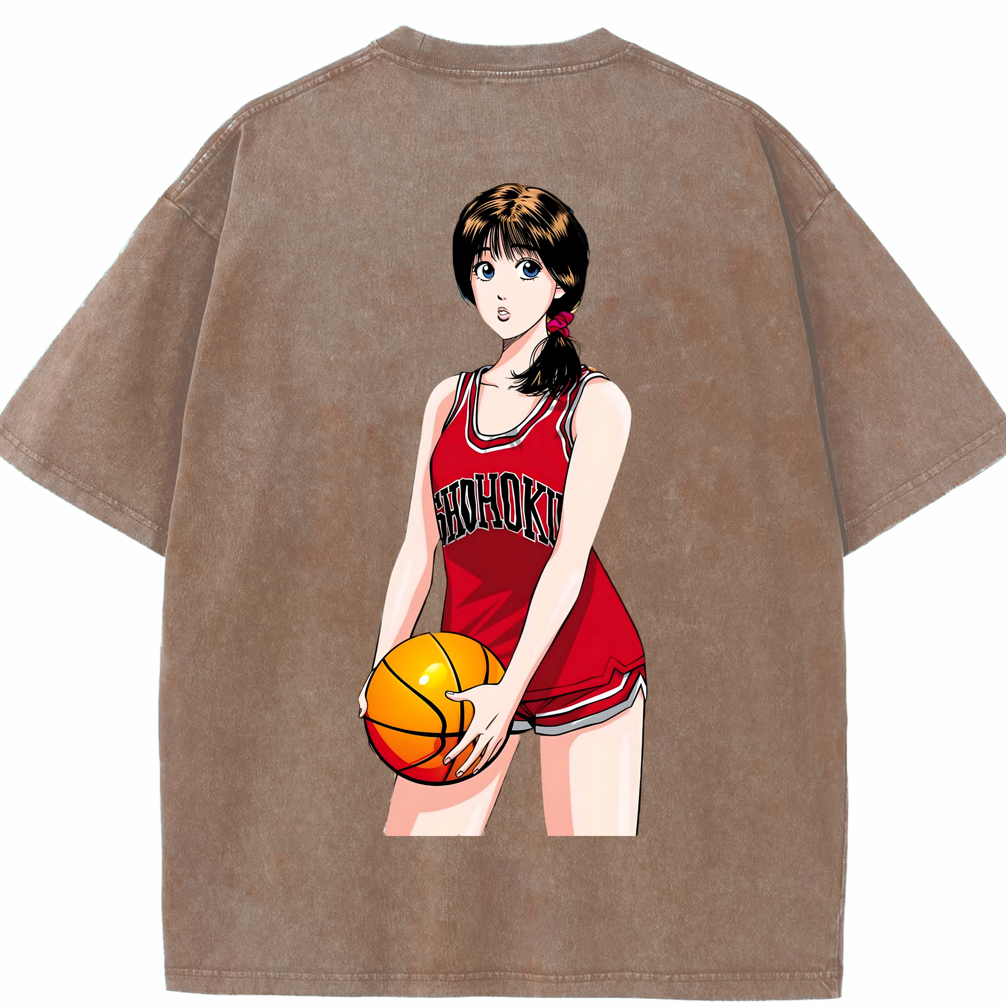 SLAM DUNK／スラムダンク 綿100% ヴィンテージ風 半袖Tシャツ（背面プリント）