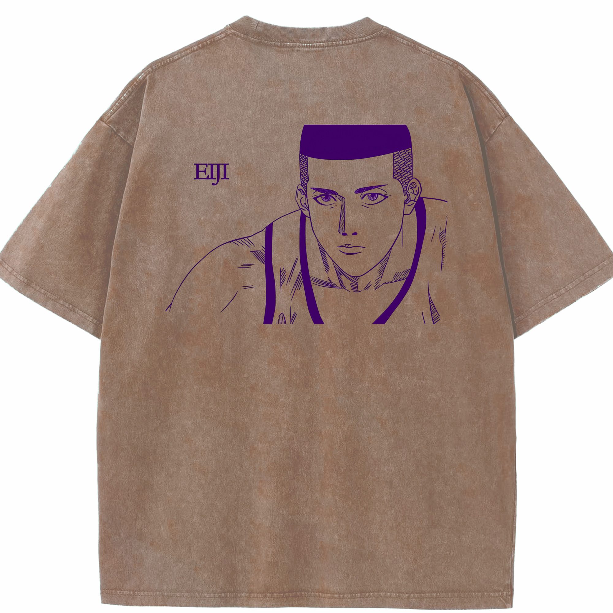 SLAM DUNK／スラムダンク 綿100% ヴィンテージ風 半袖Tシャツ（背面プリント）