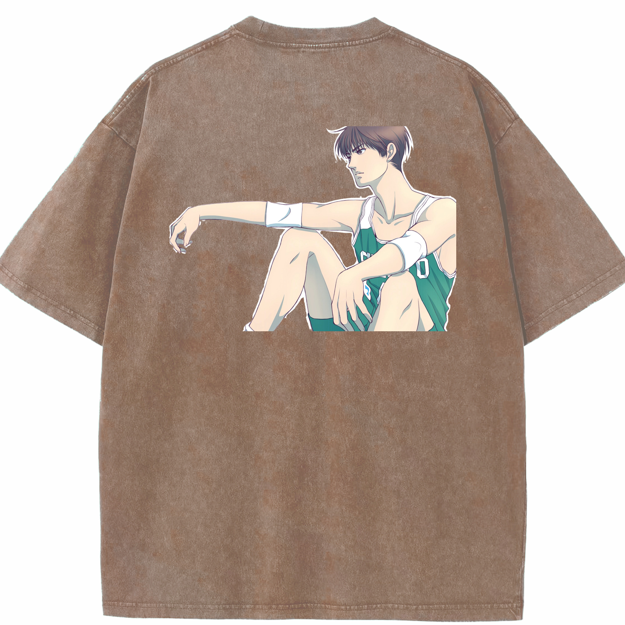 SLAM DUNK／スラムダンク 綿100% ヴィンテージ風 半袖Tシャツ（背面プリント）
